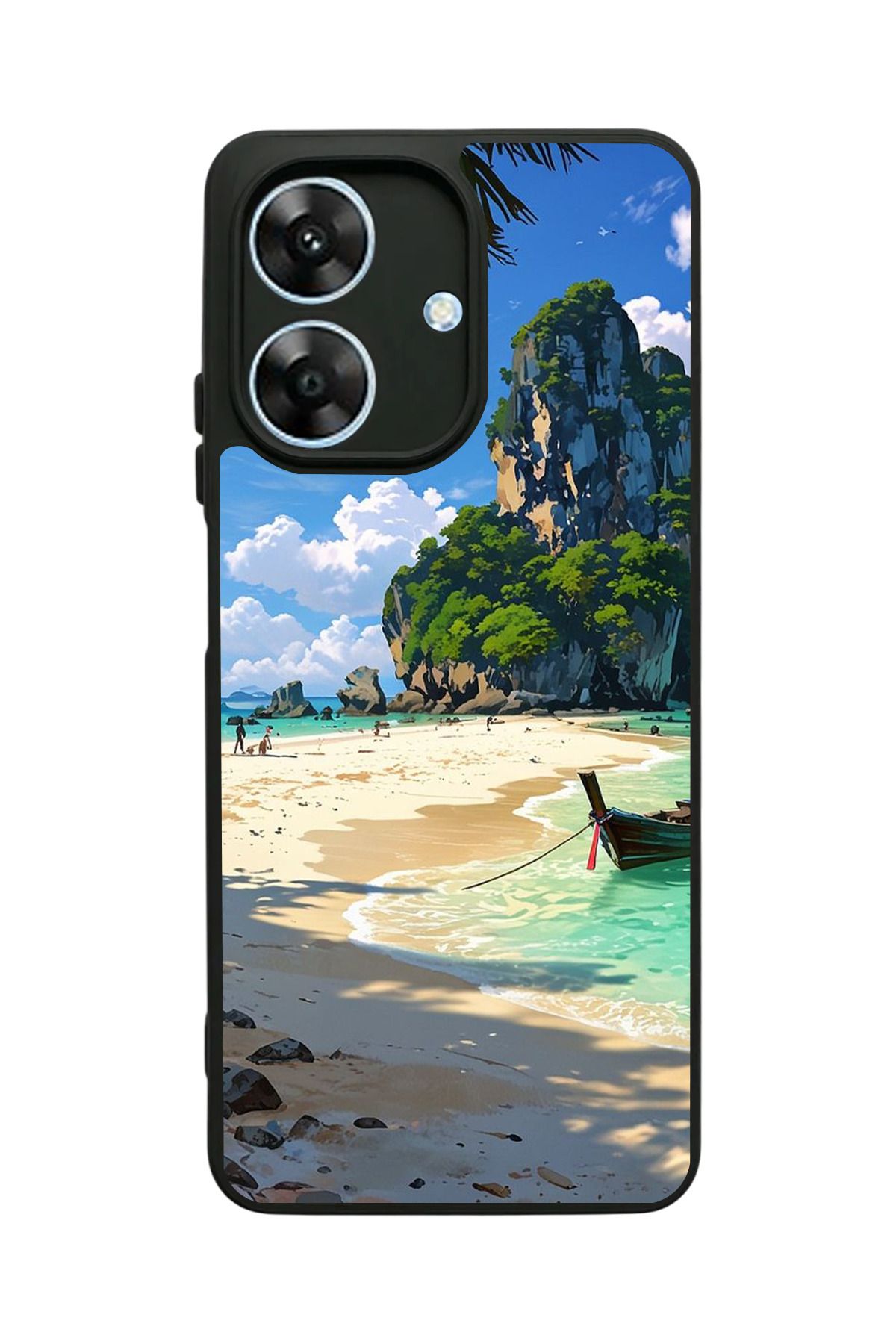 realme Note 60 Uyumlu Mat Siyah Kılıf – Yumuşak Silikon, Koruyucu, Şok Emici Kapak