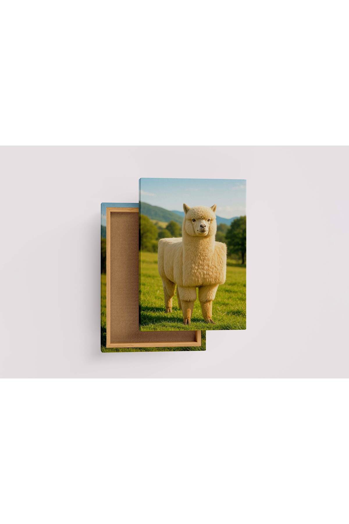 Wallivo ai creation, rectangular sheep, ai art, art, kanvas tablo