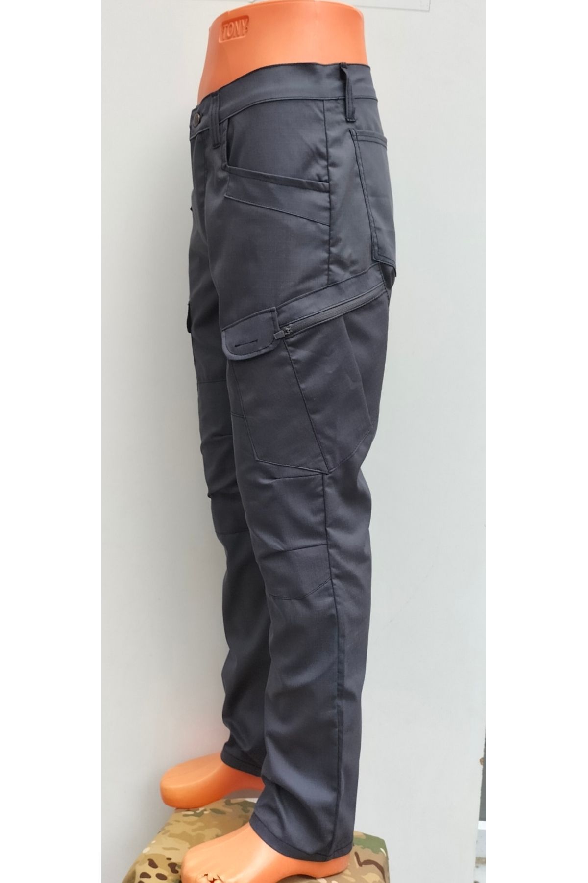 BeyzDenim gri likralı Taktikal pantolon ıbüyük beden KARGO