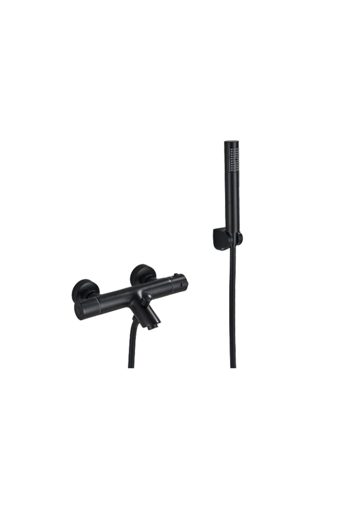 Blackswan Design Baterie Cada, Blackswan, Tip M88, Model Negru Mat Cu Termostat, Dimensiune 26.7 Cm - One Size
