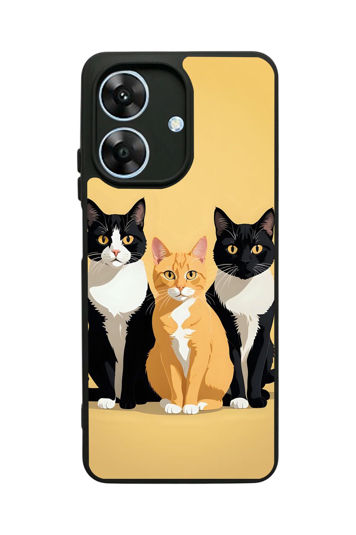 realme Note 60 Uyumlu Mat Siyah Kılıf – Yumuşak Silikon, Koruyucu, Şok Emici Kapak