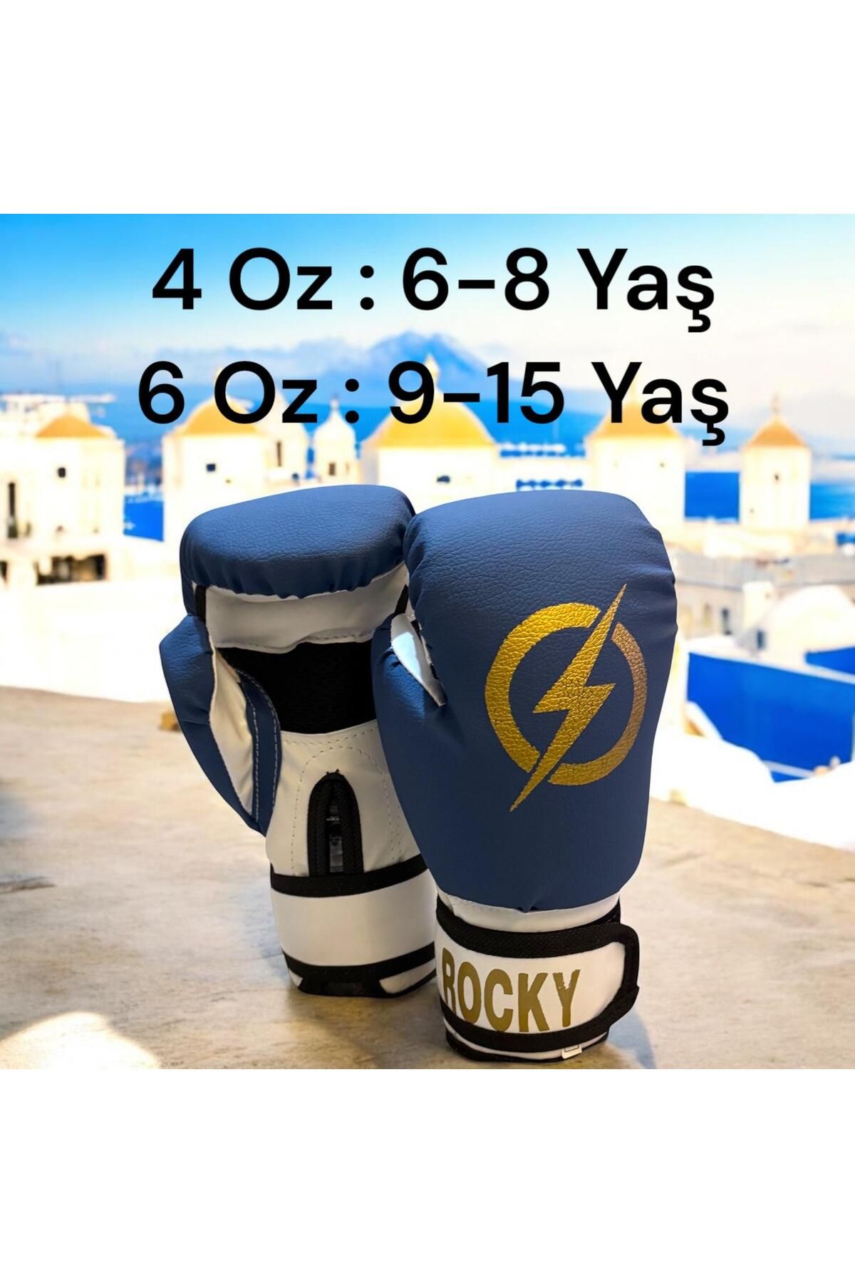 Gök Sports ROCKY Çocuk Boks Kicboks Muay Thai Eldiveni 4-6 Oz Junior Kidz Boks Eldiveni