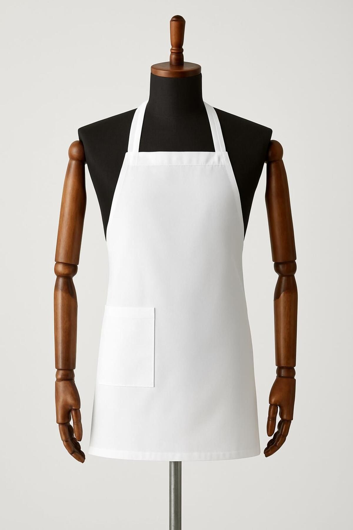 GTB BUTİK Beyaz Cepli Şef Garson Kafe Aşçı Barista Siyah Önlük Mutfak Önlüğü Masterchef Apron Unisex