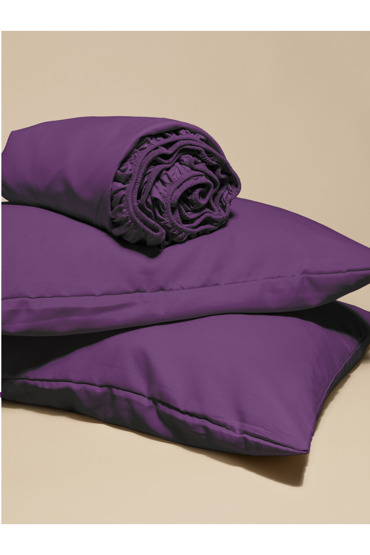 femmhome-Premium 100% Cotton Akfil Elastic Sheet Set Single/Double/Twin (90/100/120/160/180) Flat Colors M-Z 3