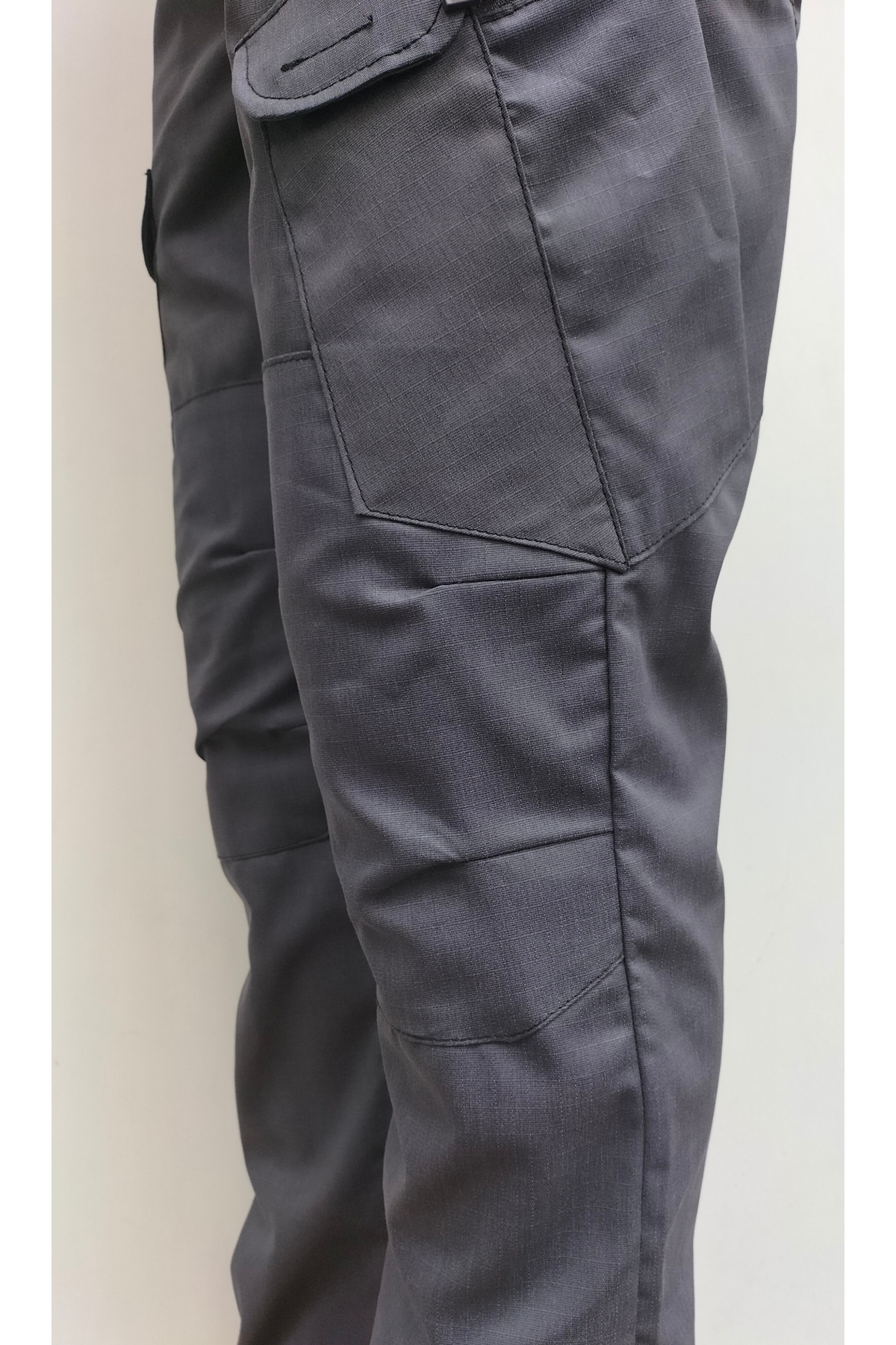 BeyzDenim Açık gri likralı Taktikal pantolon ıbüyük beden KARGO görsel 2