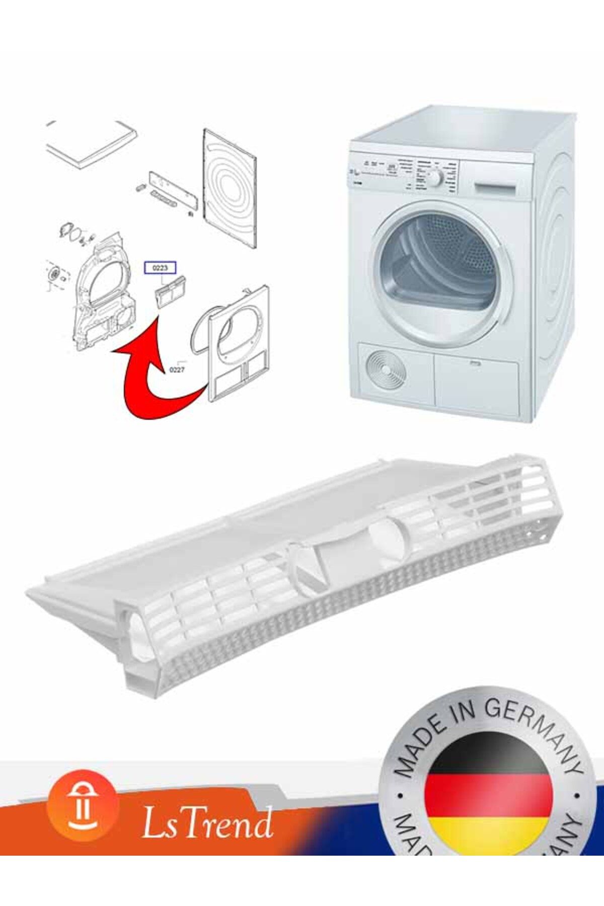 Ls Trend Bosch Siemens Kurutma Makineleri ile Uyumlu Kurutma Filtresi