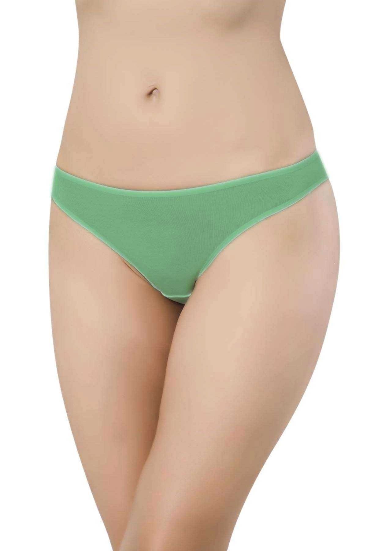 GiyimCity 6 Adet Likralı Kadın Slip Külot Leopar Kırmızı Yeşil