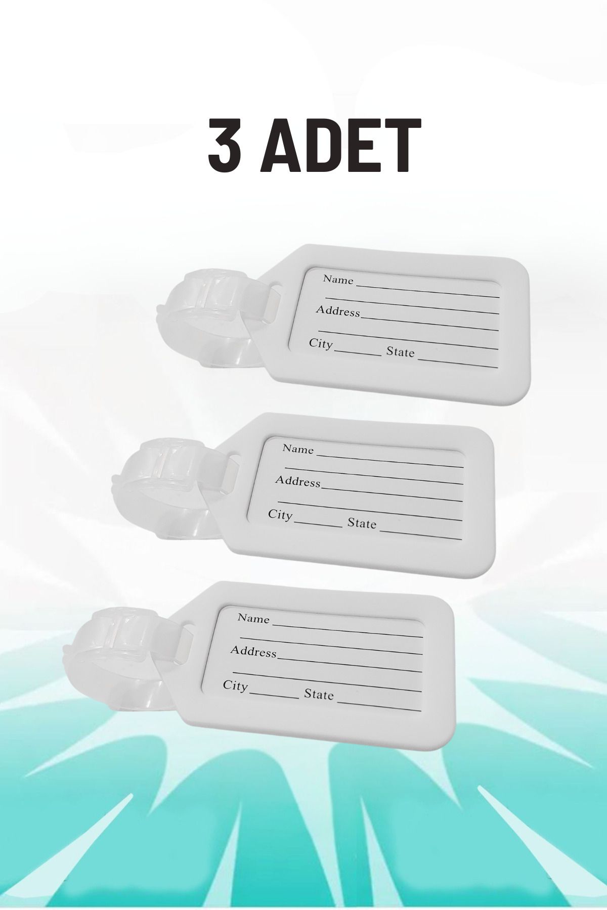truyana VALİZ ETİKETİ&İSİMLİK 3 ADET
