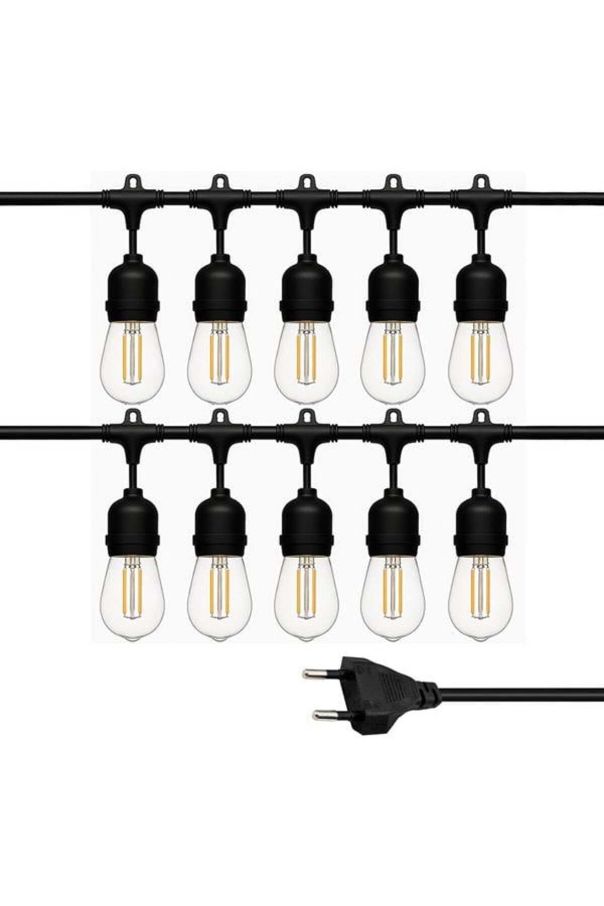 YİĞİTAUTOCLASS Ledx KB00002 10'Lu E27 Duy Sıralı 10 Metre Lamba Kablosu (10 Adet Duy İçerir)
