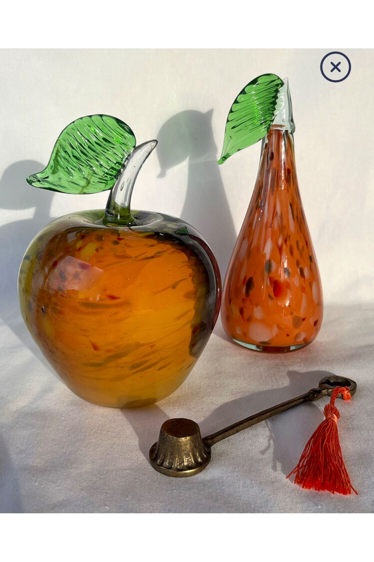 mu . um Turuncu Dekor 3'lü Set - Murano