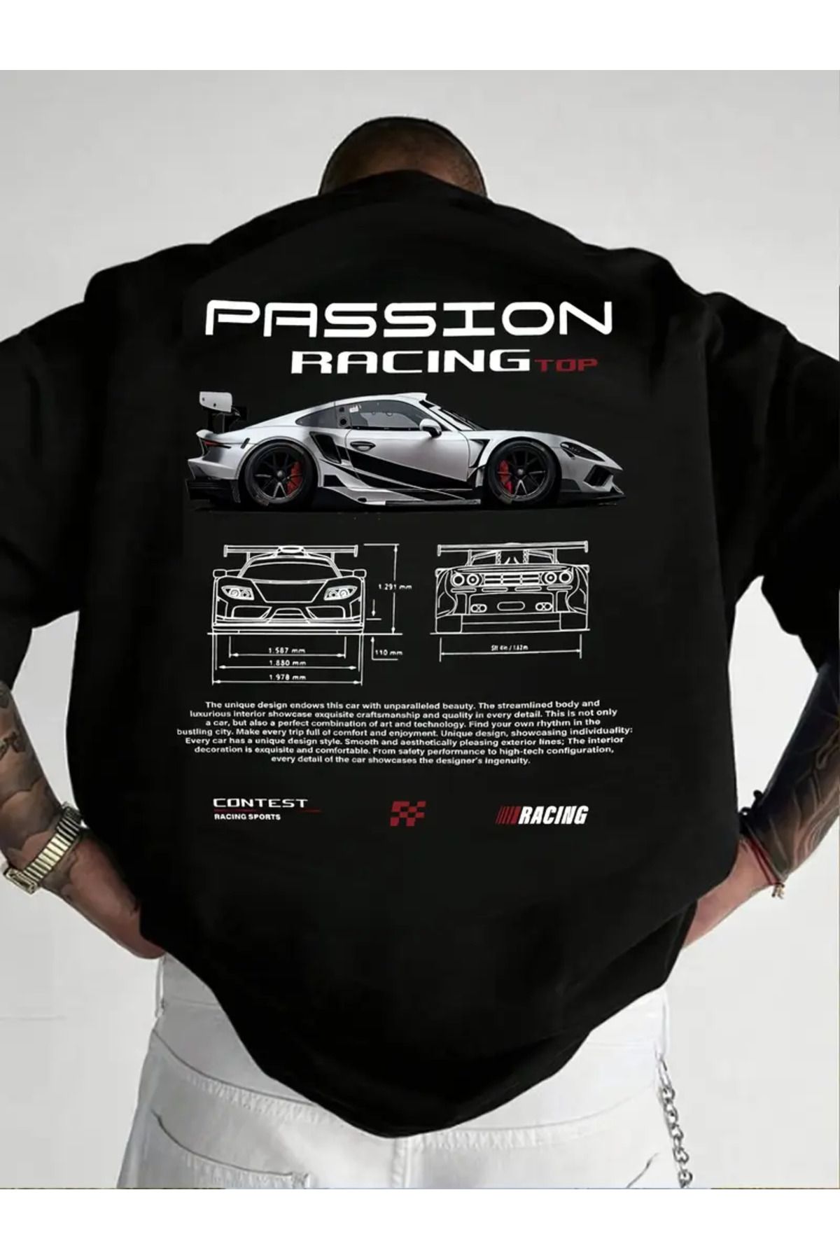 Racıng Tokyo Racing Tasarım RACING %100 Pamuklu Premium T-Shirt