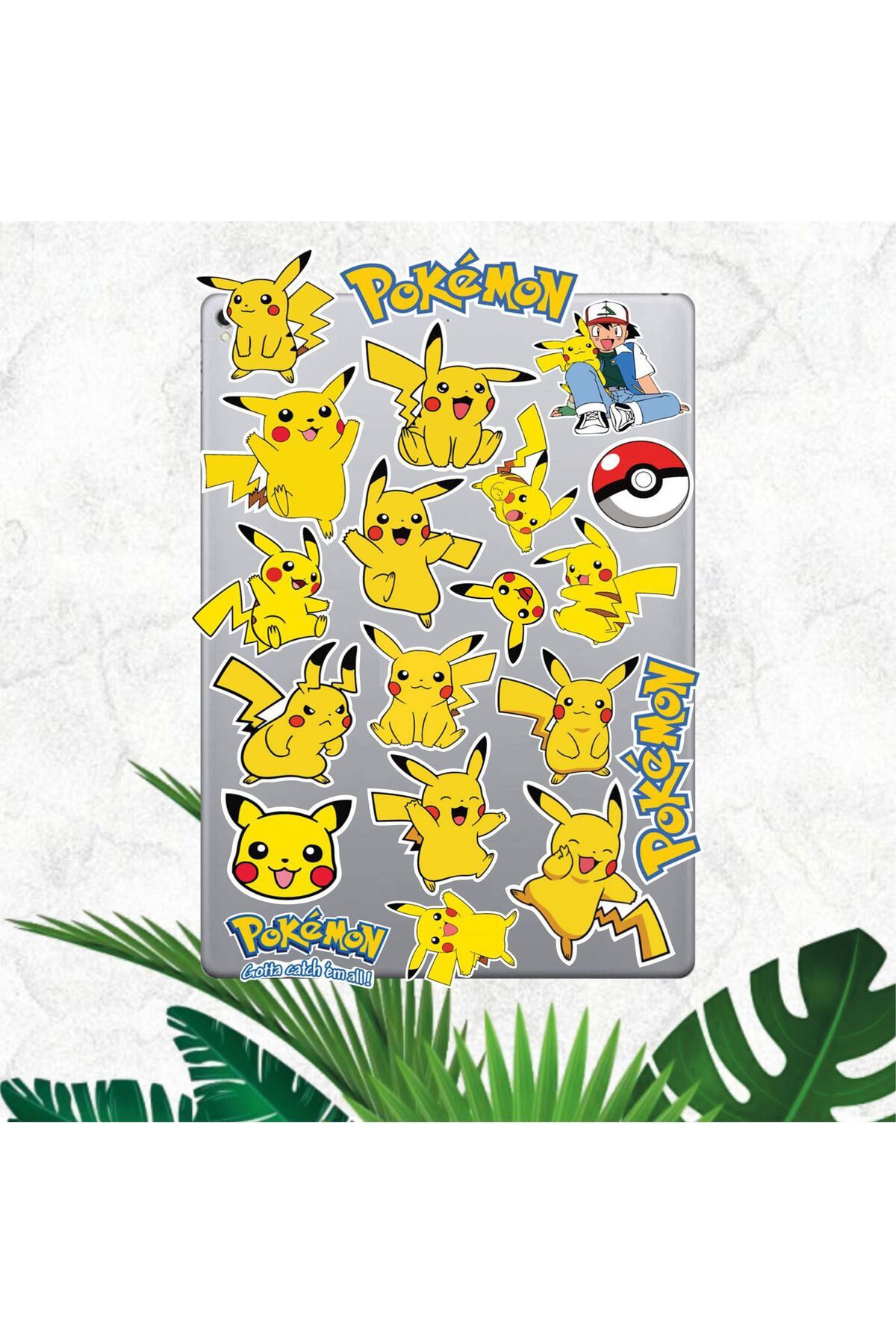 hediyenebak Pikachu Sticker Seti | Laptop Ajanda Pc Tablet Telefon Defter Etiket Bullet Journal