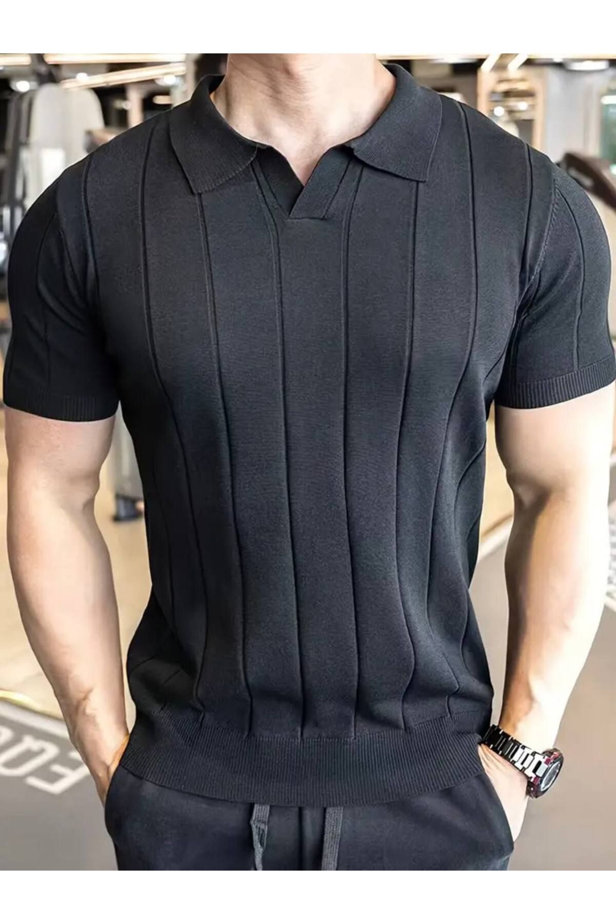 tetramoda Erkek Örme Polo Yaka Triko Tişört