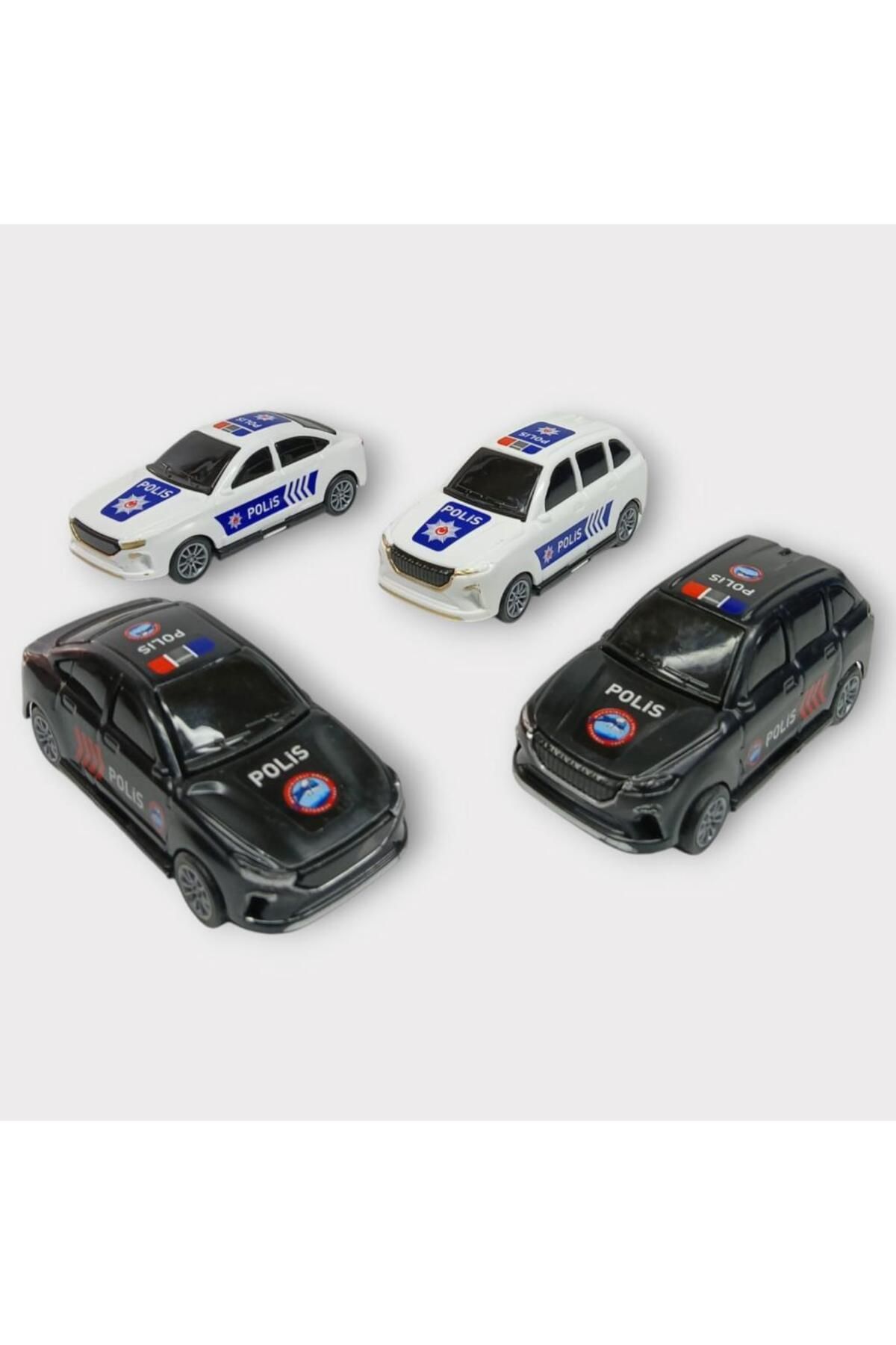 NEZADE STORE Çek Bırak TOGG Polis Arabası - 4lü Set (Lisinya)