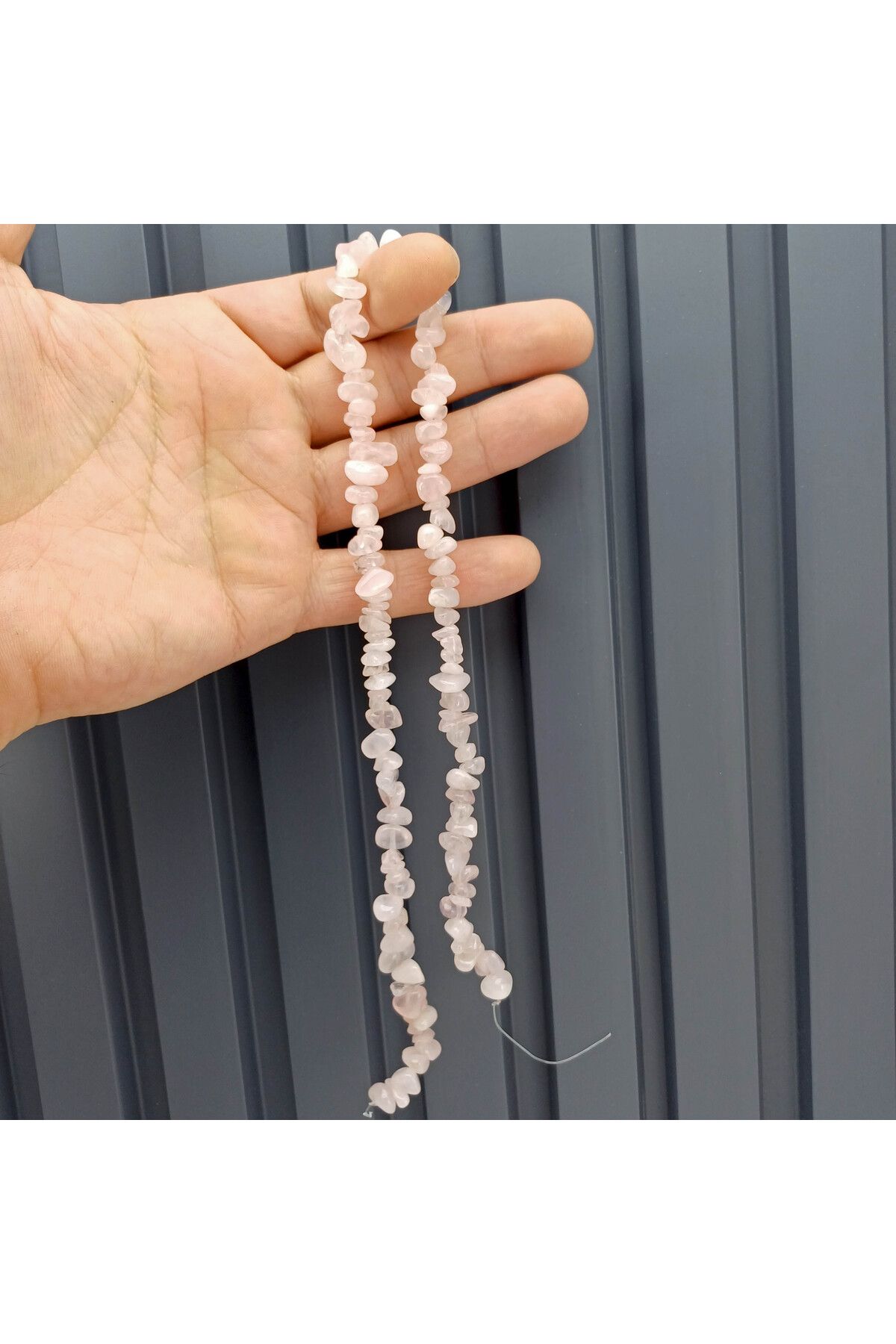 Selderesi 40 Cm Doğal Taş Pembe Kuvars Taşı Kırık Taş Dizi Doğaltaş Kırıktaş Dizi