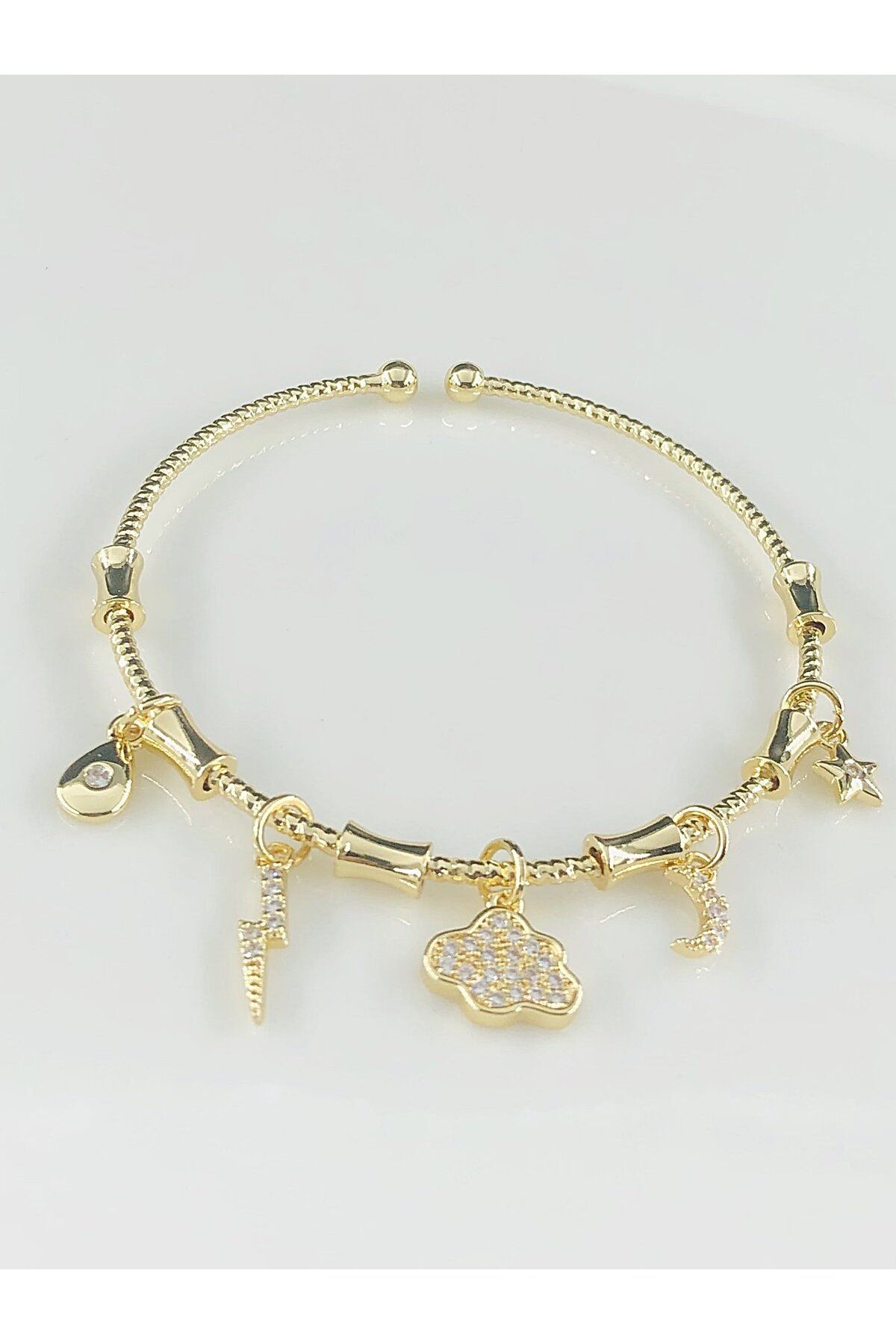 DS DİAMONDSHOP BİLEKLİK BULUT FİGÜRLÜ MODEL 14 K KAPLAMA YENİ SEZON BYBLK-202505977