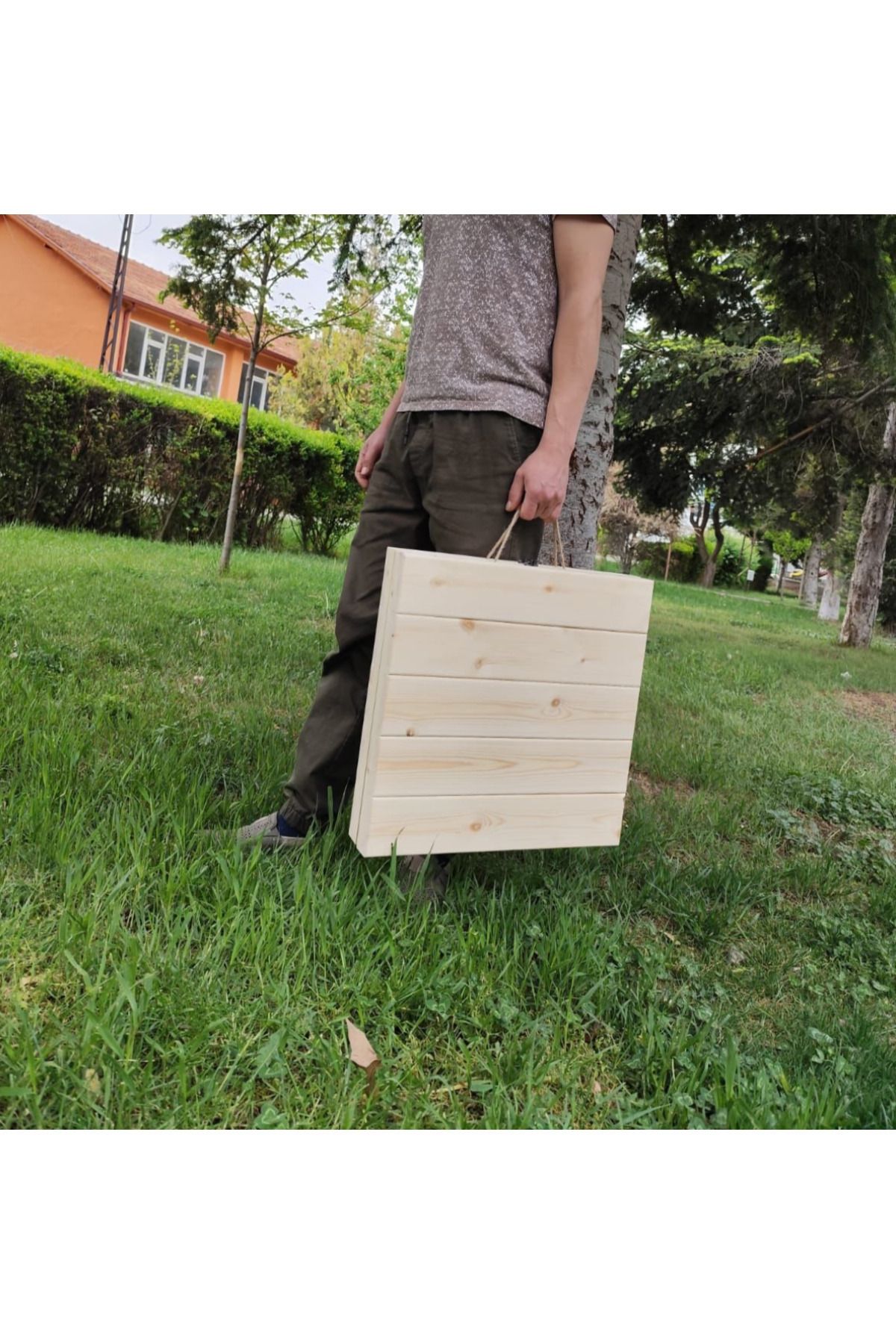 ViraHome Ahşap Piknik Kamp Masası Açılabilir Portatif Taşınabilir Masa Yer Kaplamayan Sehpa 50x100cm