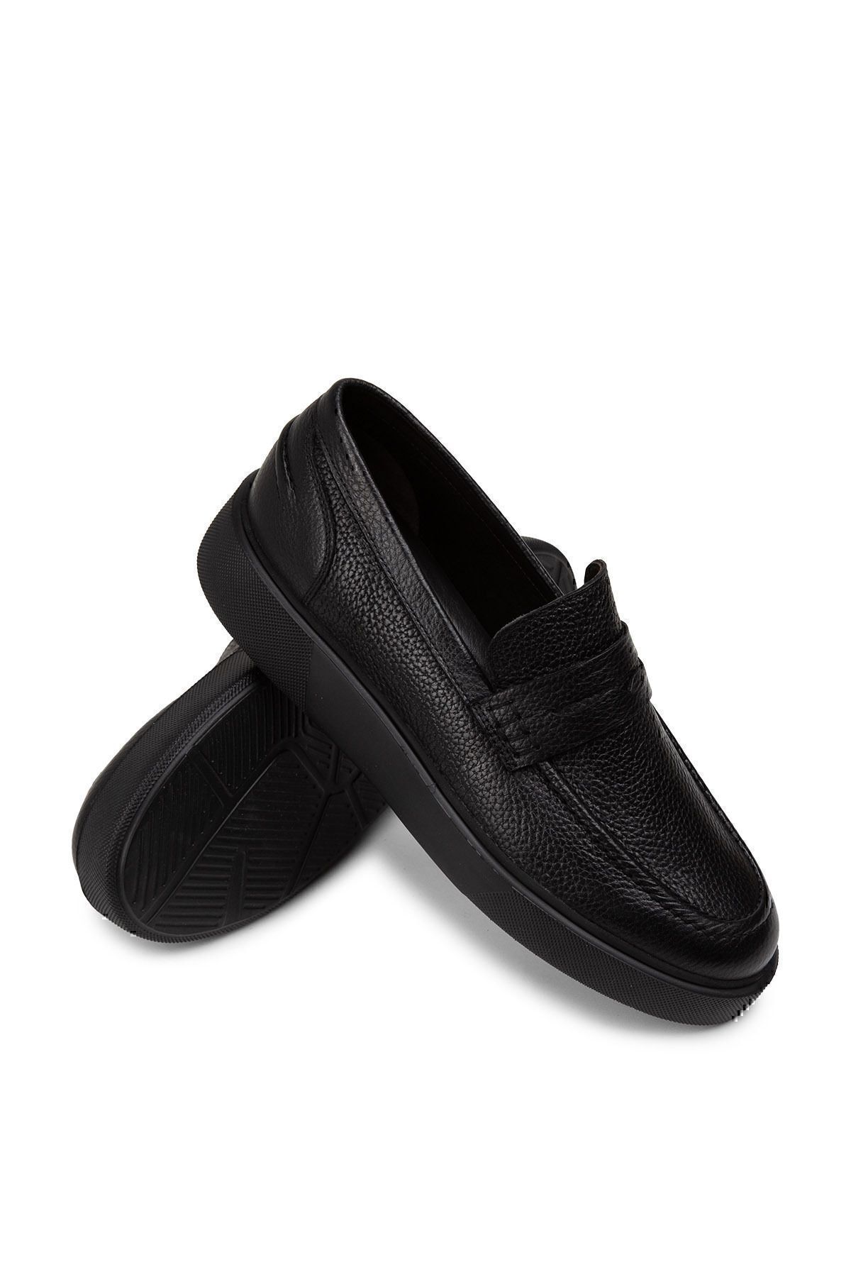 Deery-Pantofi negri din piele naturală pentru bărbați 3