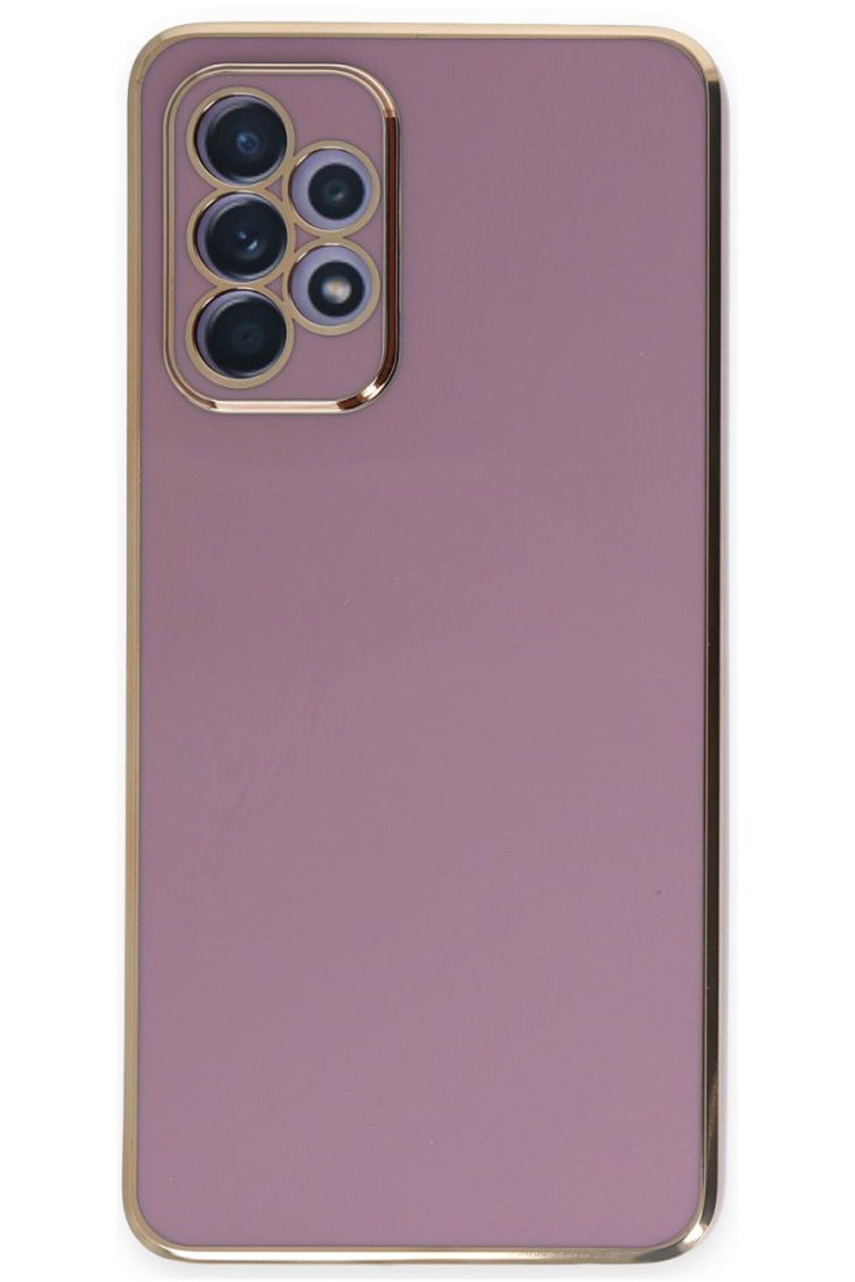 CEPSTOK Samsung Galaxy A52 Kılıf Kenar Detaylı Yumuşak Parlak Silikon
