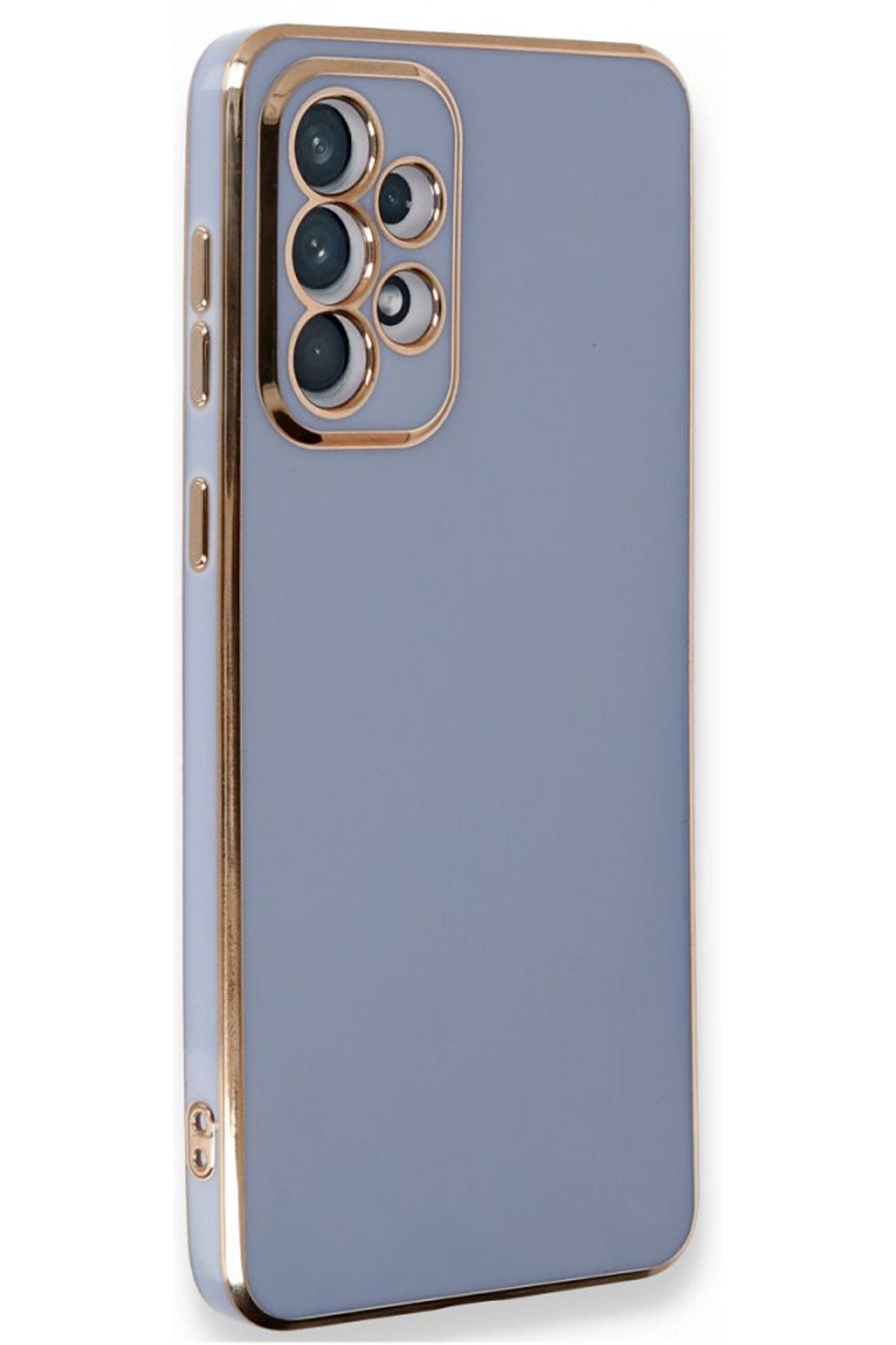 CEPSTOK Samsung Galaxy A33 Kılıf Kenar Detaylı Yumuşak Parlak Silikon