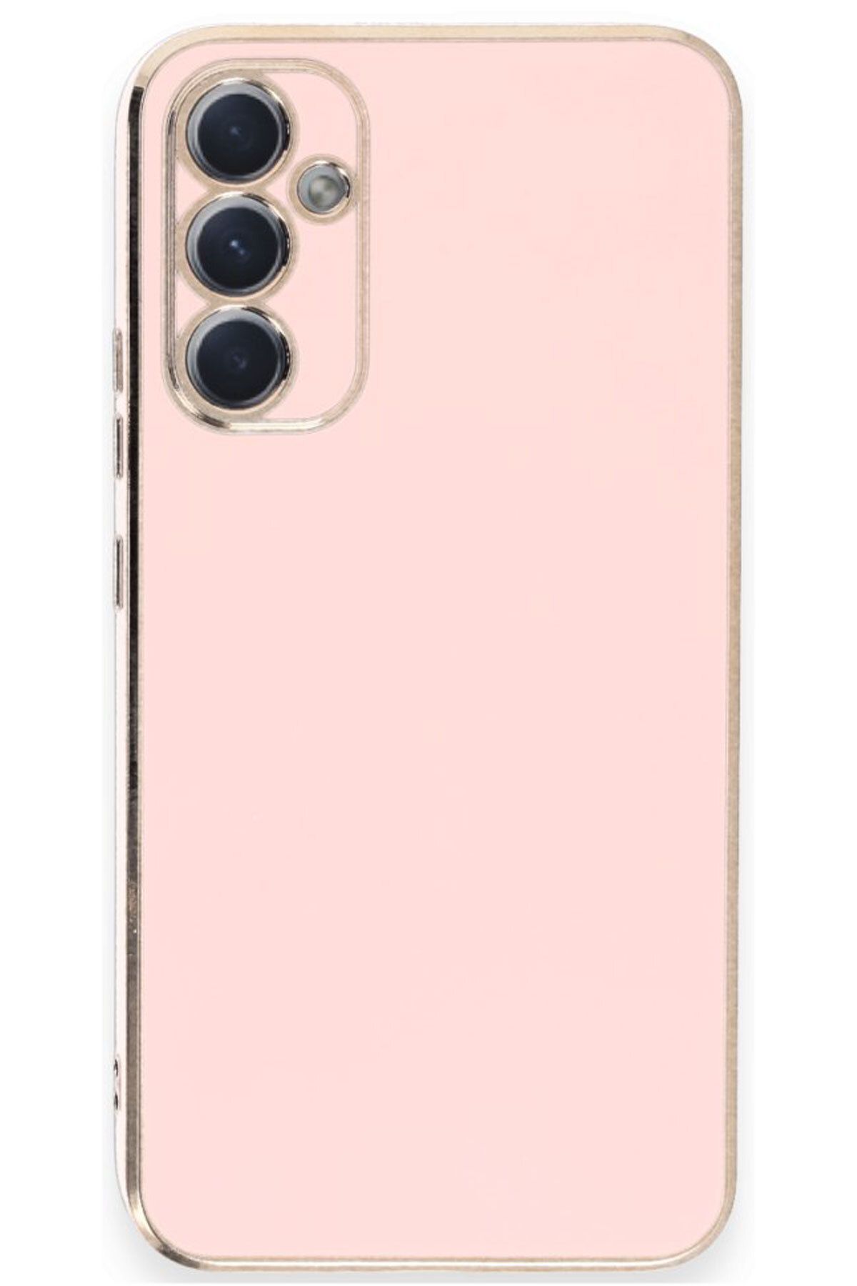 CEPSTOK Samsung Galaxy A34 Kılıf Kenar Detaylı Yumuşak Parlak Silikon