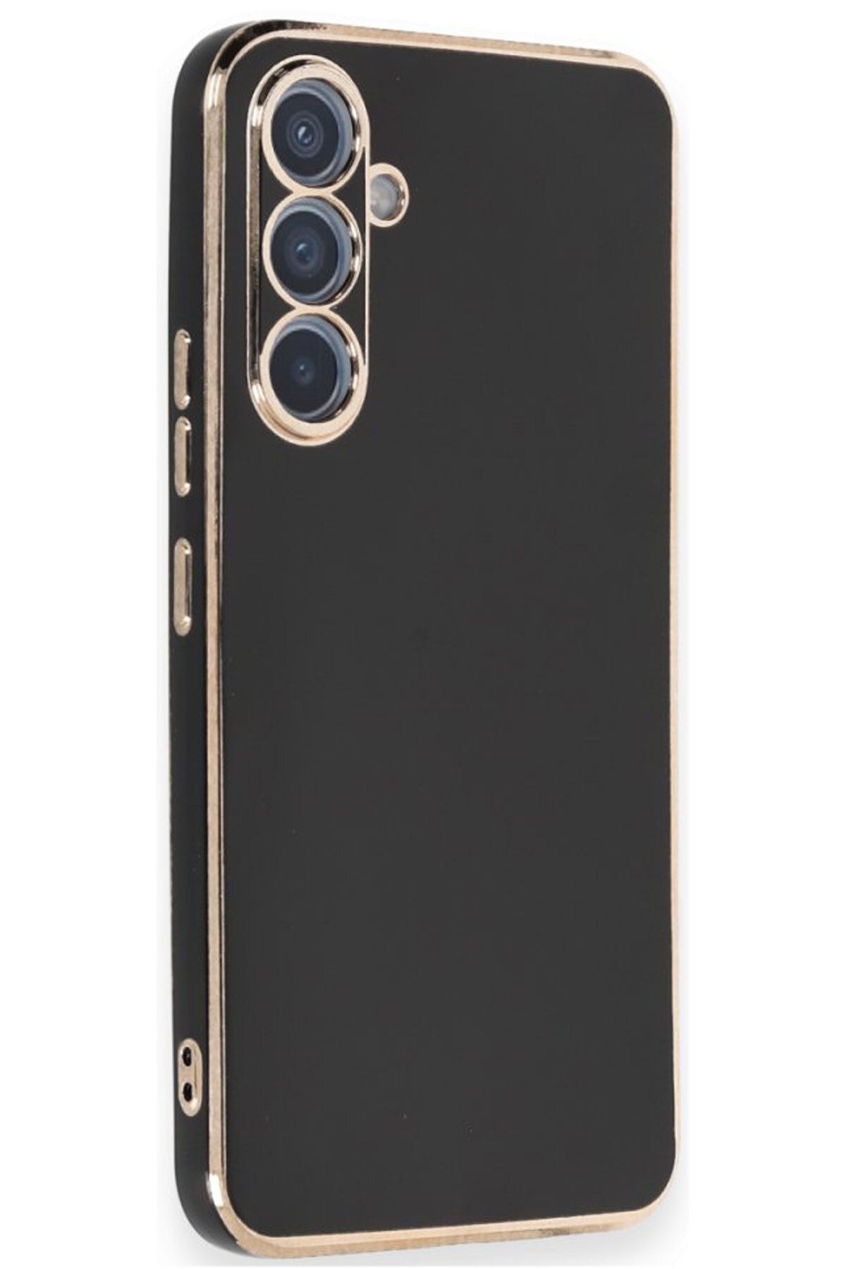 CEPSTOK Samsung Galaxy A54 Kılıf Kenar Detaylı Yumuşak Parlak Silikon