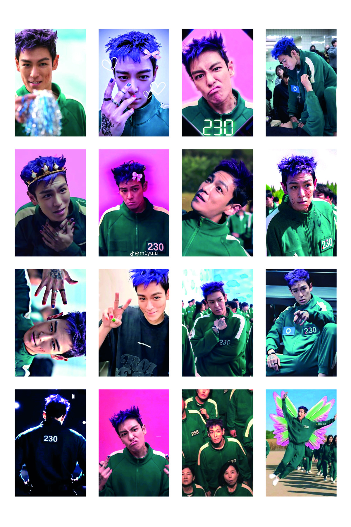 Metranya Oyuncu 230 Thanos Foto Kart Seti 16 Adet Squid Game Dekoratif Pano Hediye Oyuncu Pola Kart Fotoğraf