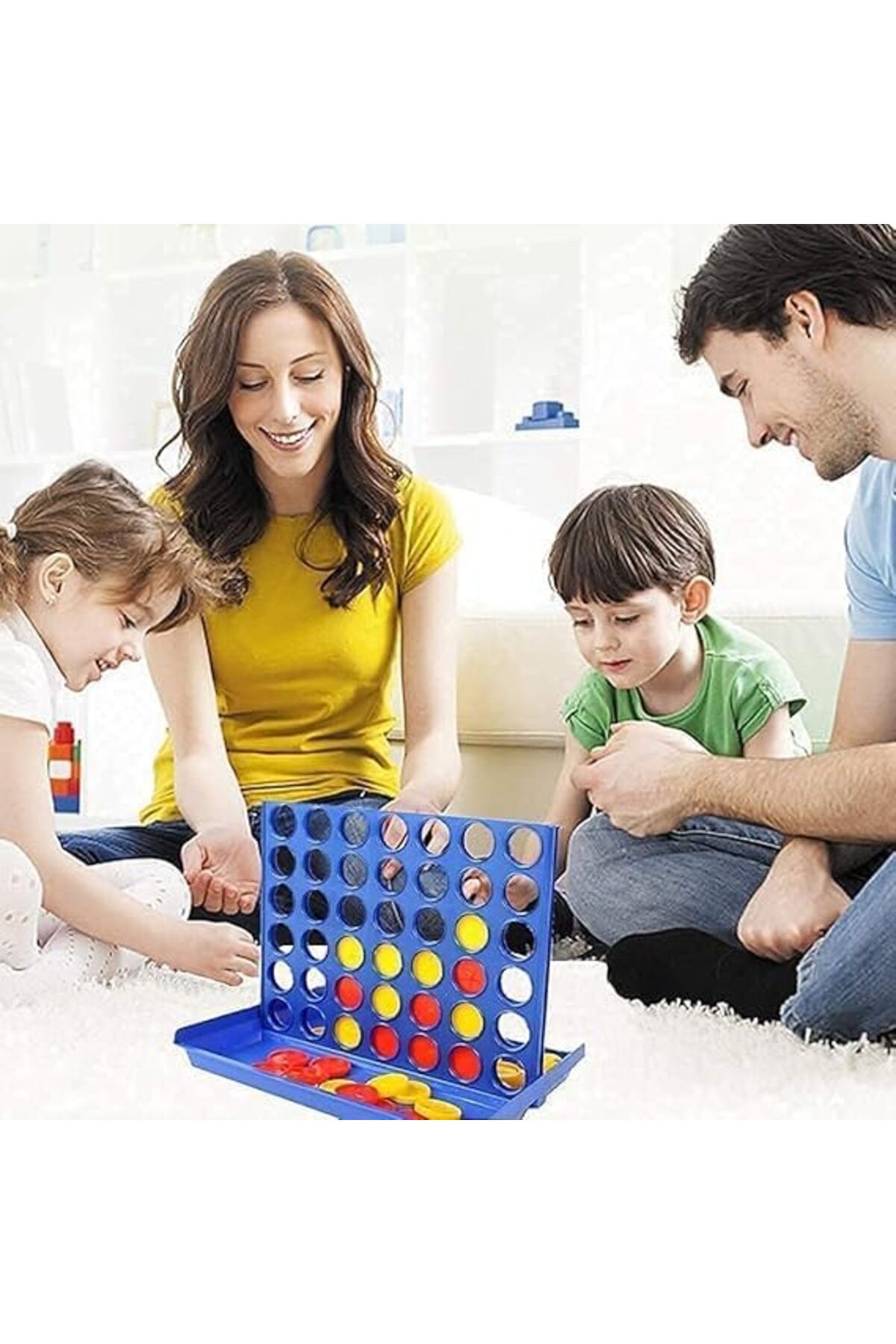 Other-Small Bingo Game 4 in a Row, Compact Strategy Board Game for Kids and Adults 4