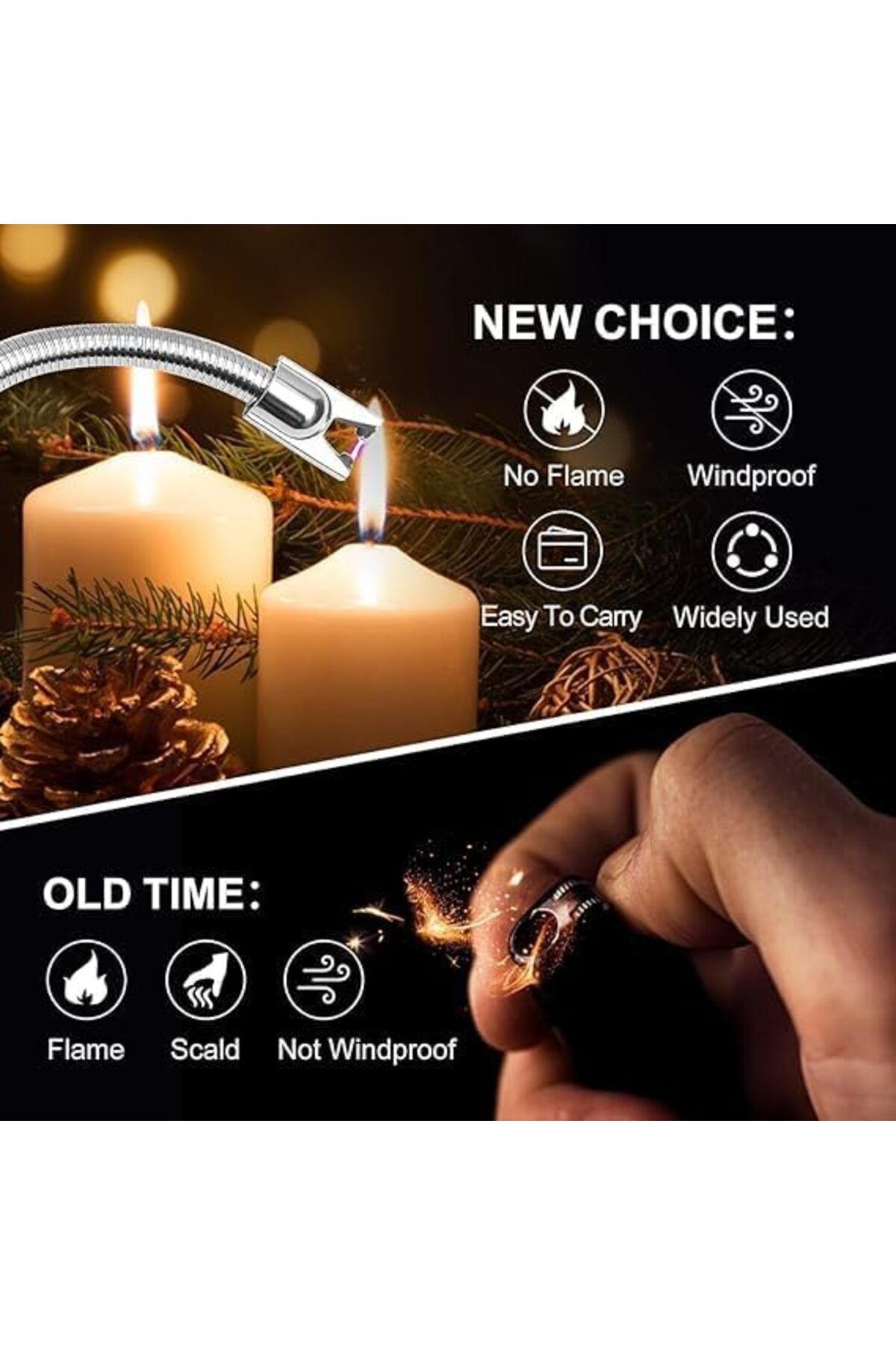Other-Electric Arc Bbq Lighter Rechargeable Windproof Flameless Igniter 360° Rotating(COLOR MAY VARY) 7