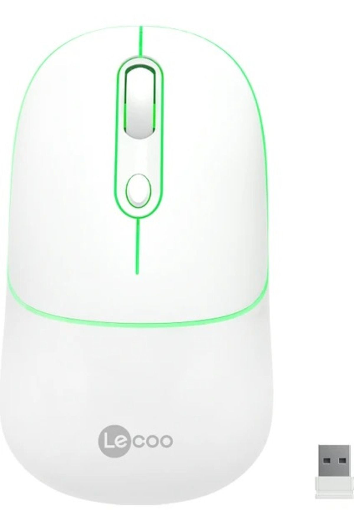 Pazarcan Lecoo Ws210 Kablosuz/Bluetooth 1600Dpi (Şarj Edilebilir) Beyaz Mouse