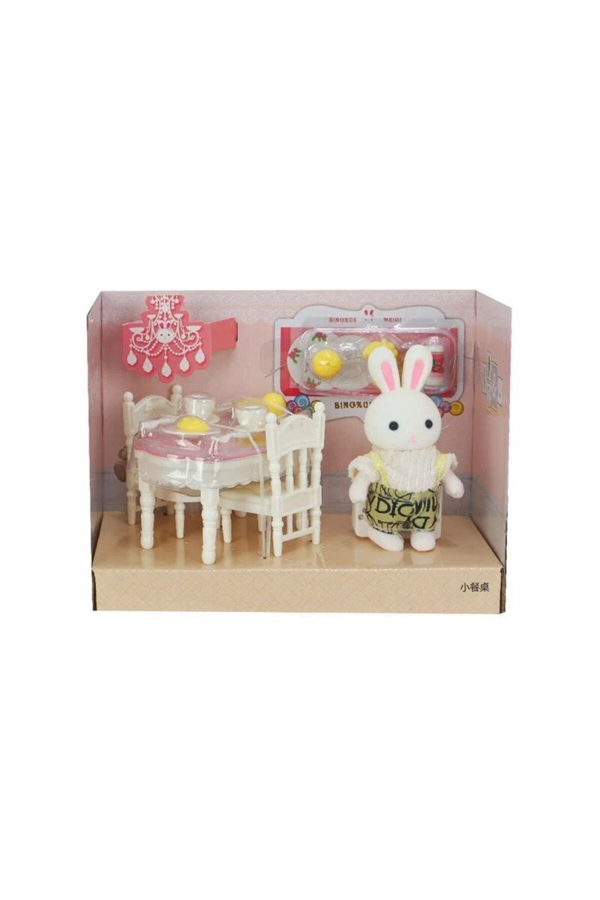 Easy Tedarik Bay Dreamy Mini Tavşan Aksesuarlı Yemek Masası Seti