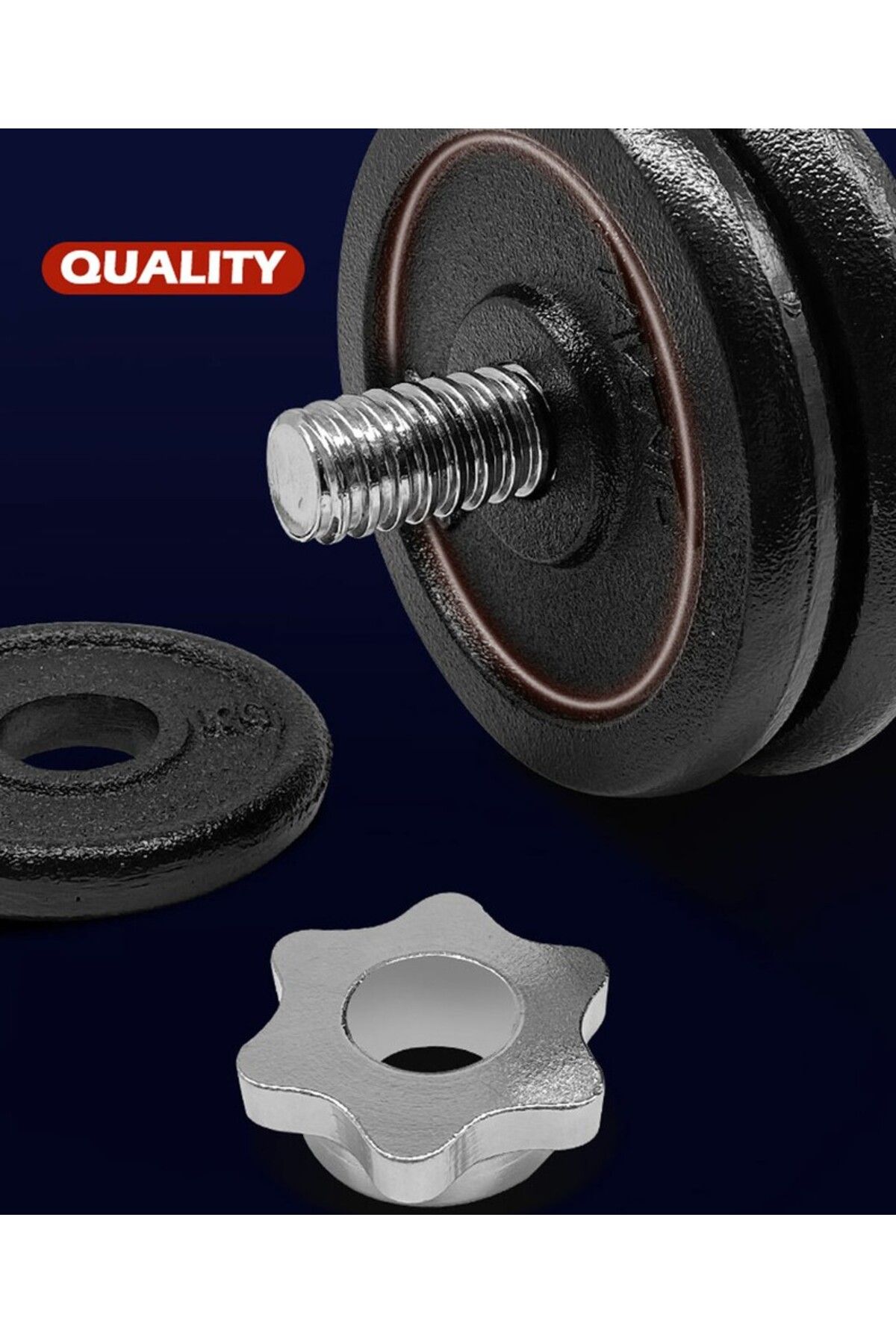 Fitness Max-Adjustable Dumbbell Set with Plastic Bag and Non-Slip Handle - 30kg 6