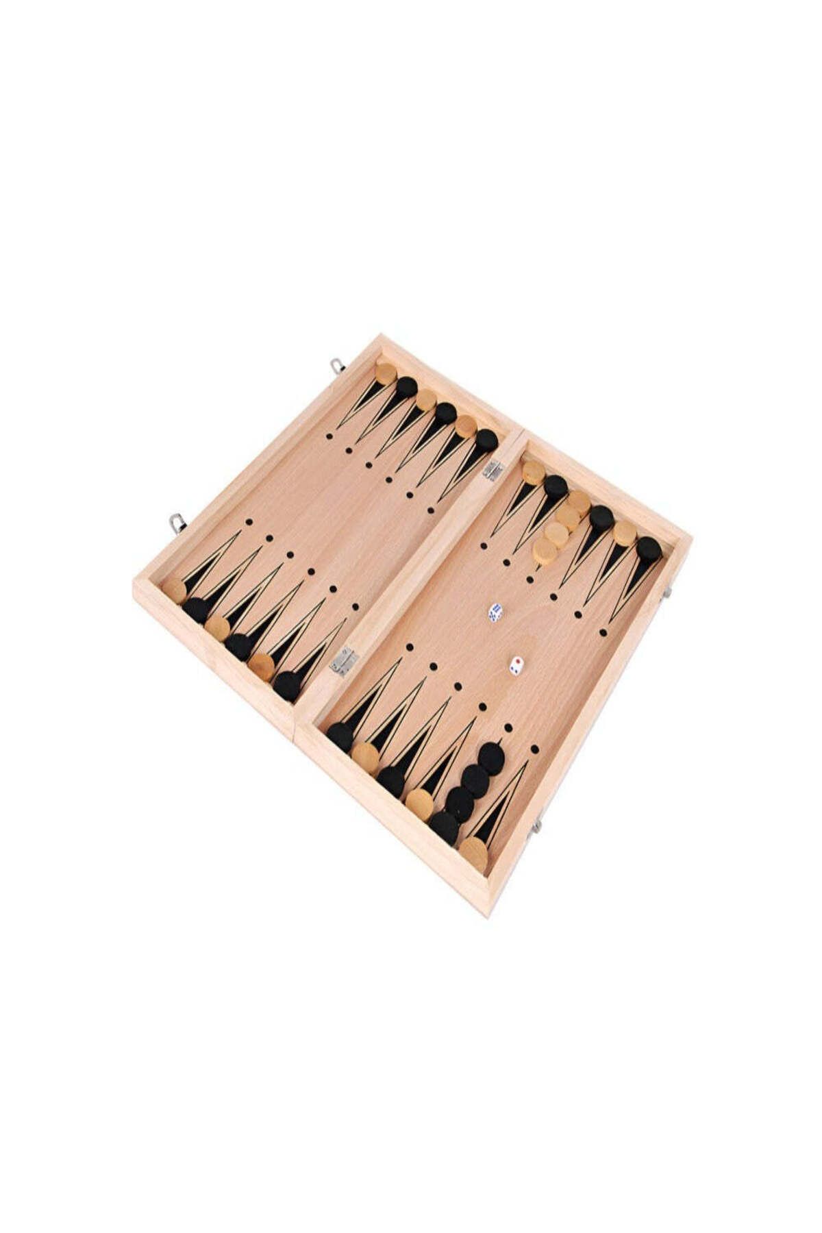 Velixo-Wooden Chess & Backgammon Set, Foldable, Includes Checkers, Trains Memory & Strategy,pieces Included 11