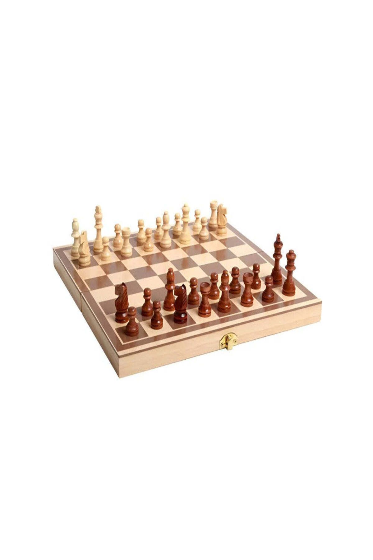 Velixo-Wooden Chess & Backgammon Set, Foldable, Includes Checkers, Trains Memory & Strategy,pieces Included 10
