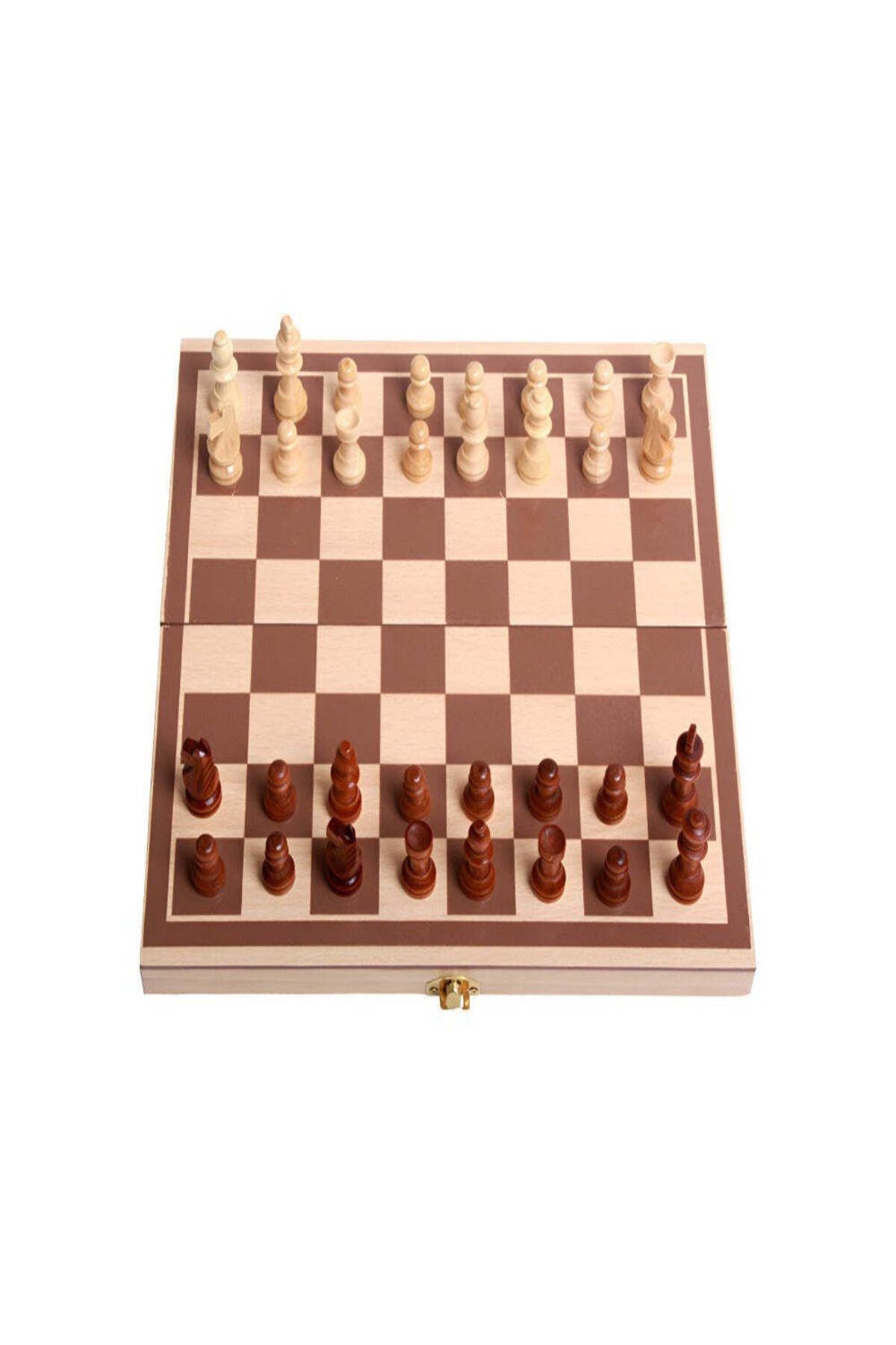 Velixo-Wooden Chess & Backgammon Set, Foldable, Includes Checkers, Trains Memory & Strategy,pieces Included 7