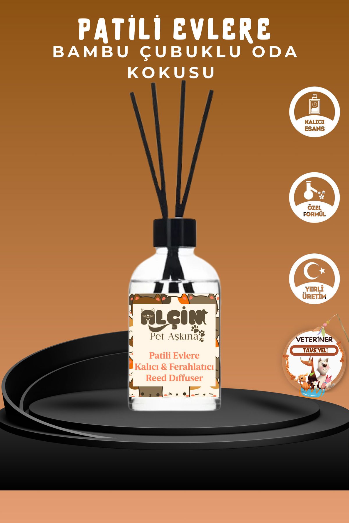 ALÇİN Patili Evlere Özel Kalıcı Çubuklu Oda Kokusu Bambu Kokusu White Soup Reed Diffuser 100ml