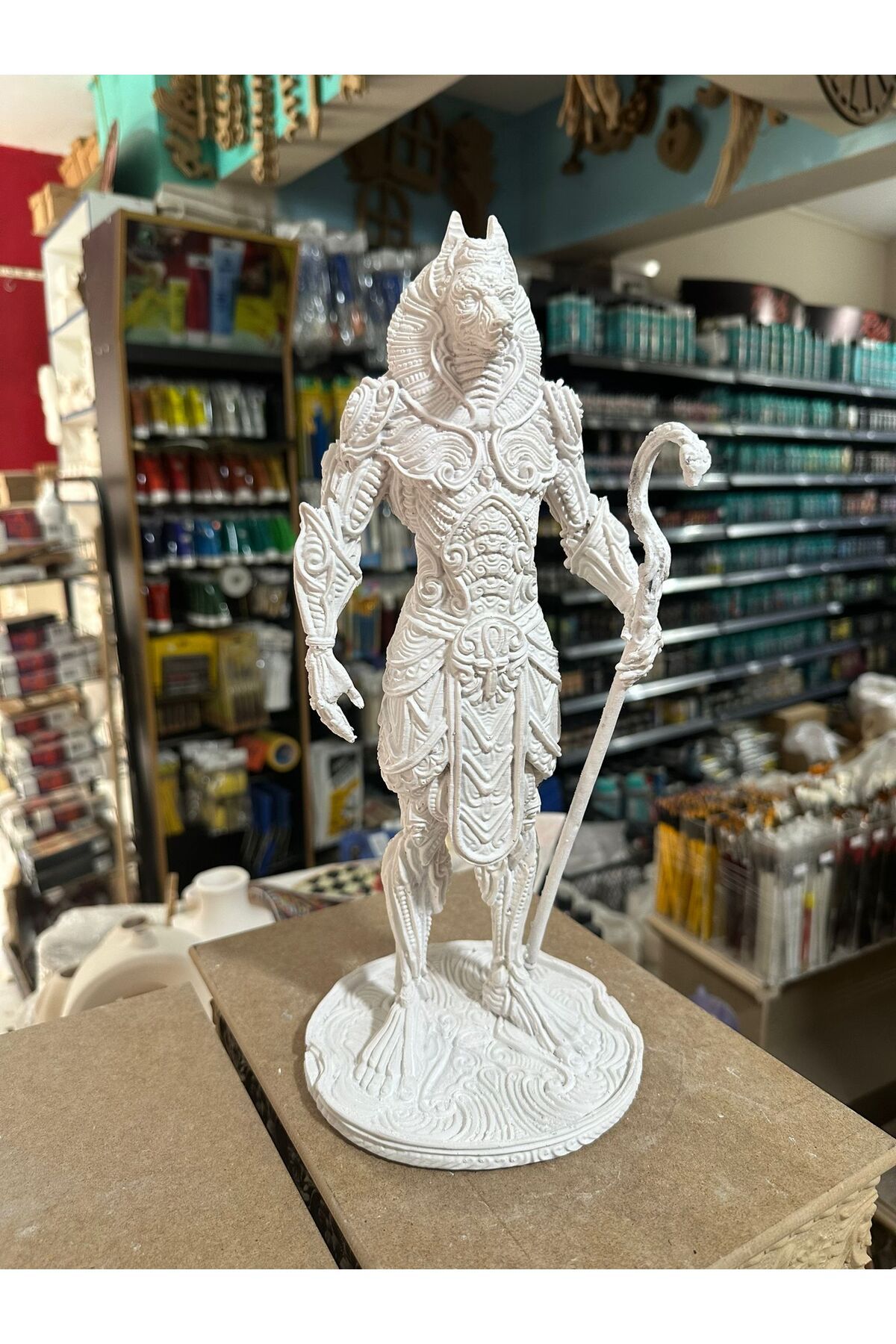 BAYRAMPASAHOBİM Ham Polyester Anubis Mısır Biblosu 36x12 cm