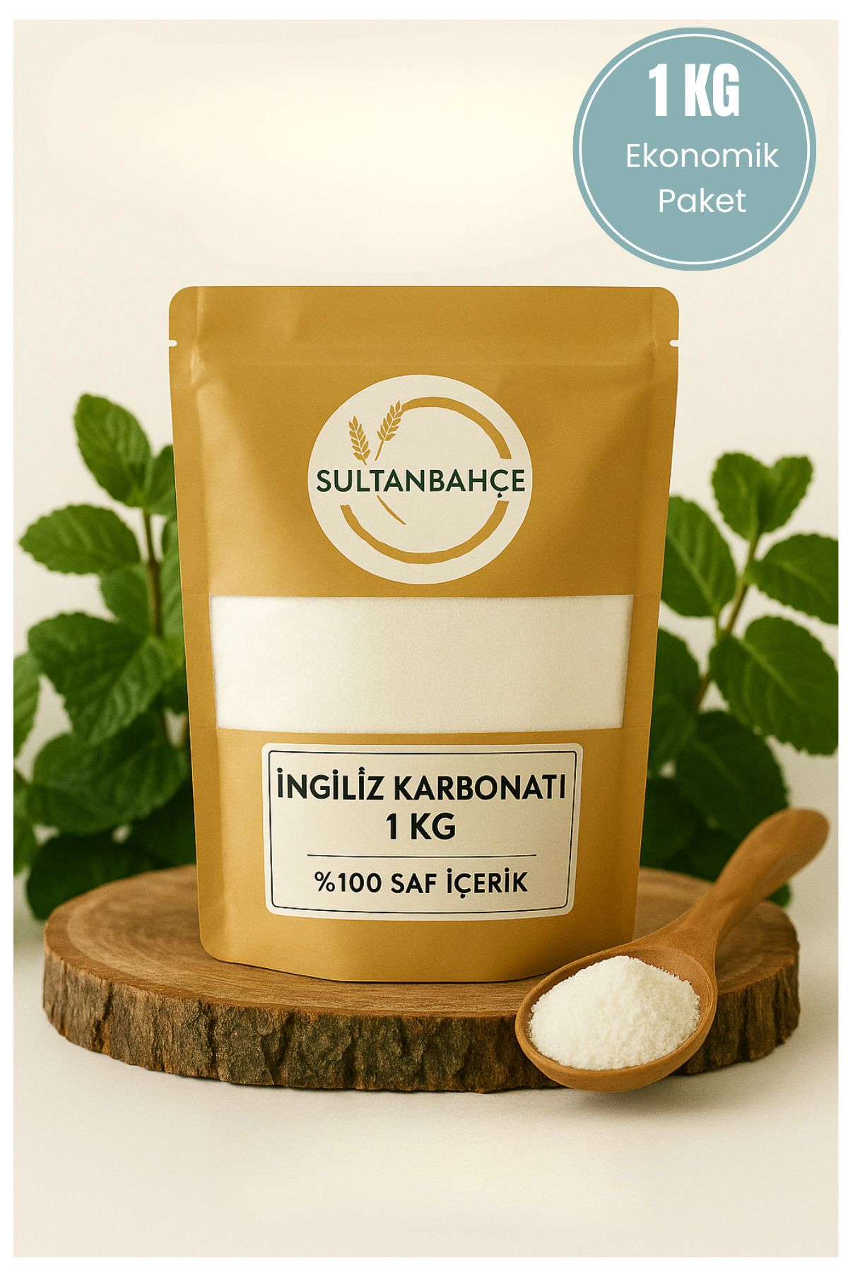 sultanbahçe İngiliz Karbonatı 1000 Gr - İçilebilir ve Yenilebilir - 1 Kilo Ekonomik Paket - %100 Saf İçerik