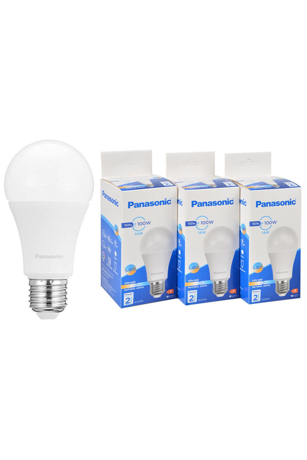 PANASONIC PANASONİC 14W 4000 KELVİN LED AMPUL GÜNIŞIĞI 3 ADET