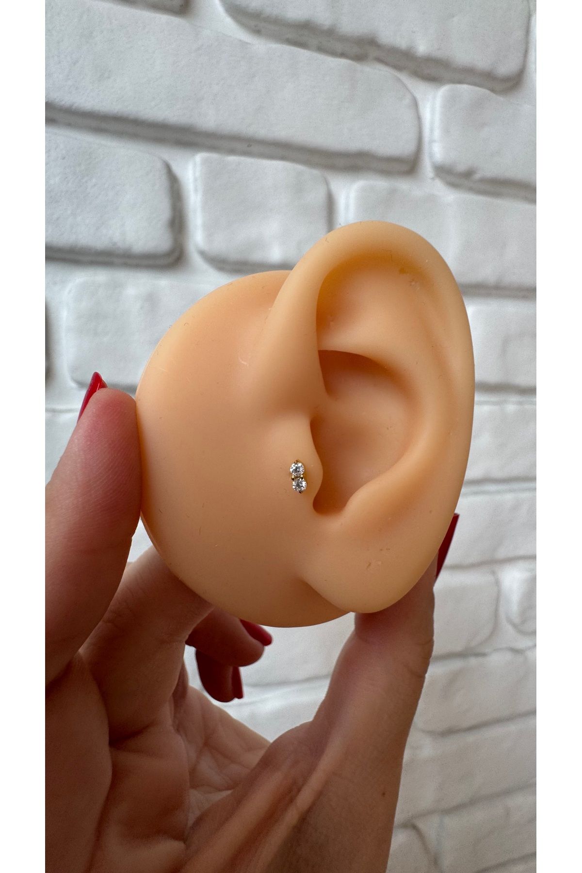 alysa jewelry Tıtanıum (titanyum) taş zarif Piercing