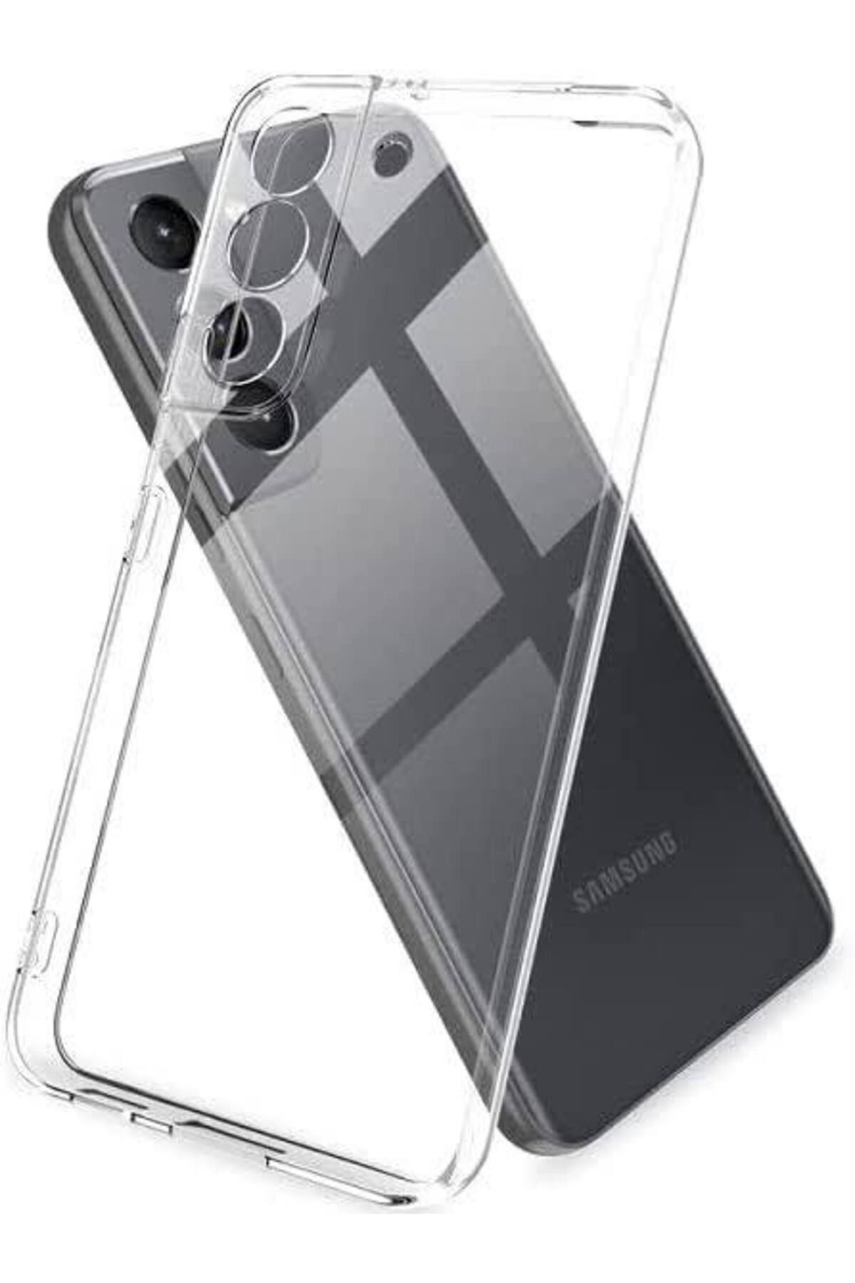 Glazef GALAXY S22 Şeffaf Kılıf Kamera Korumalı Ultra İnce Esnek Kılıf