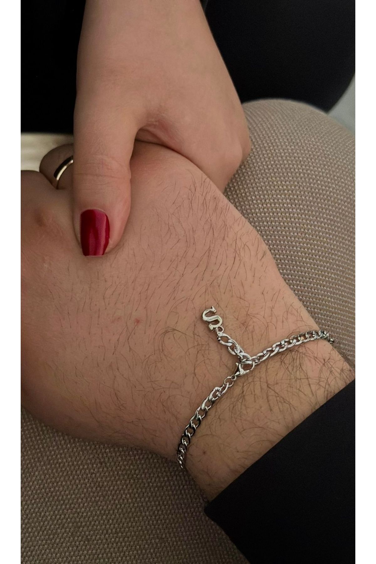 çelik bileklik Baş Harfli Bileklik