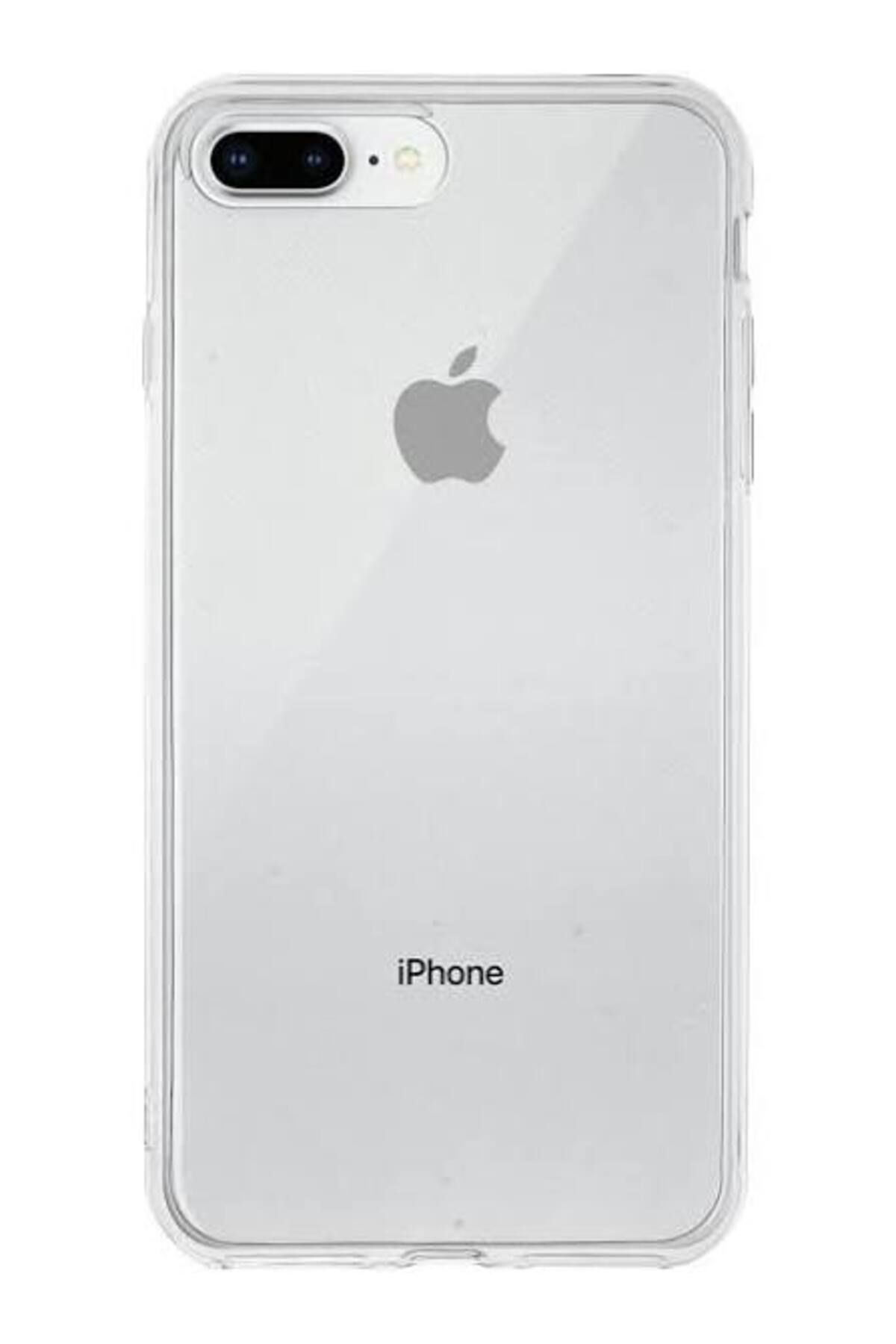 Glazef İPHONE 8 PLUS Şeffaf Kılıf Kamera Korumalı Ultra İnce Esnek Kılıf