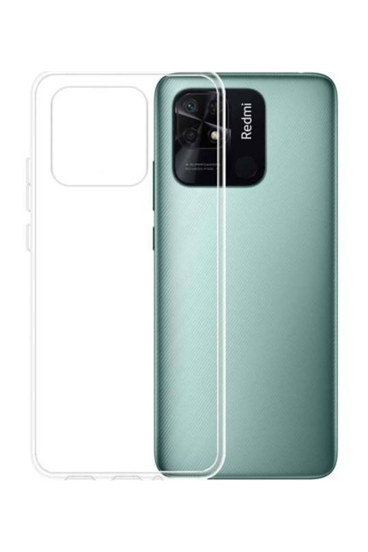 Glazef REDMİ 10C Şeffaf Kılıf Kamera Korumalı Ultra İnce Esnek Kılıf