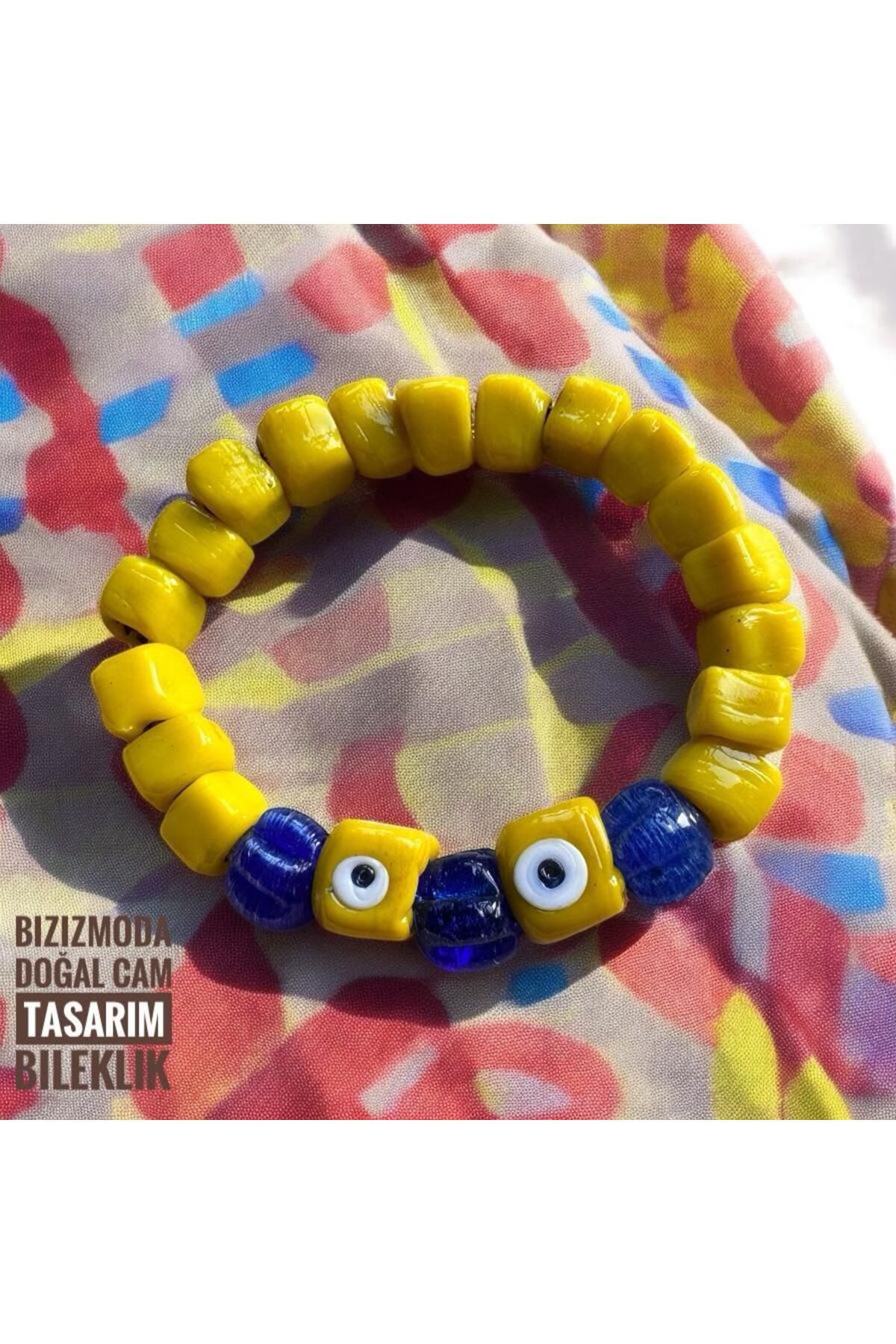 bizizmoda El yapımı Tasarım Nazar Bodrum Cam Boncuk Bileklik