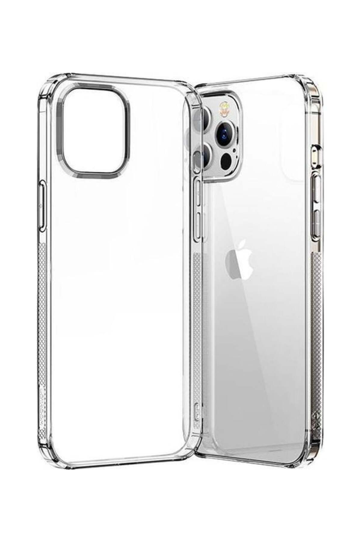 Glazef İPHONE 12 PROMAX Şeffaf Kılıf Kamera Korumalı Ultra İnce Esnek Kılıf