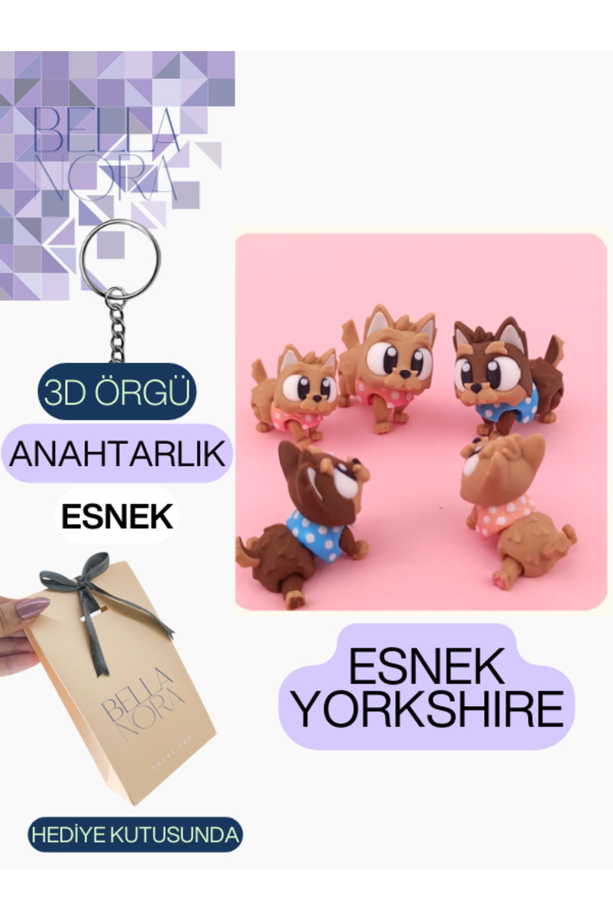 Bellanora Örgü Anahtarlık En Sevilen Animasyon Çizgi Film Hayvan Kahramanları Amigurumi Özel Hediye Kutusunda