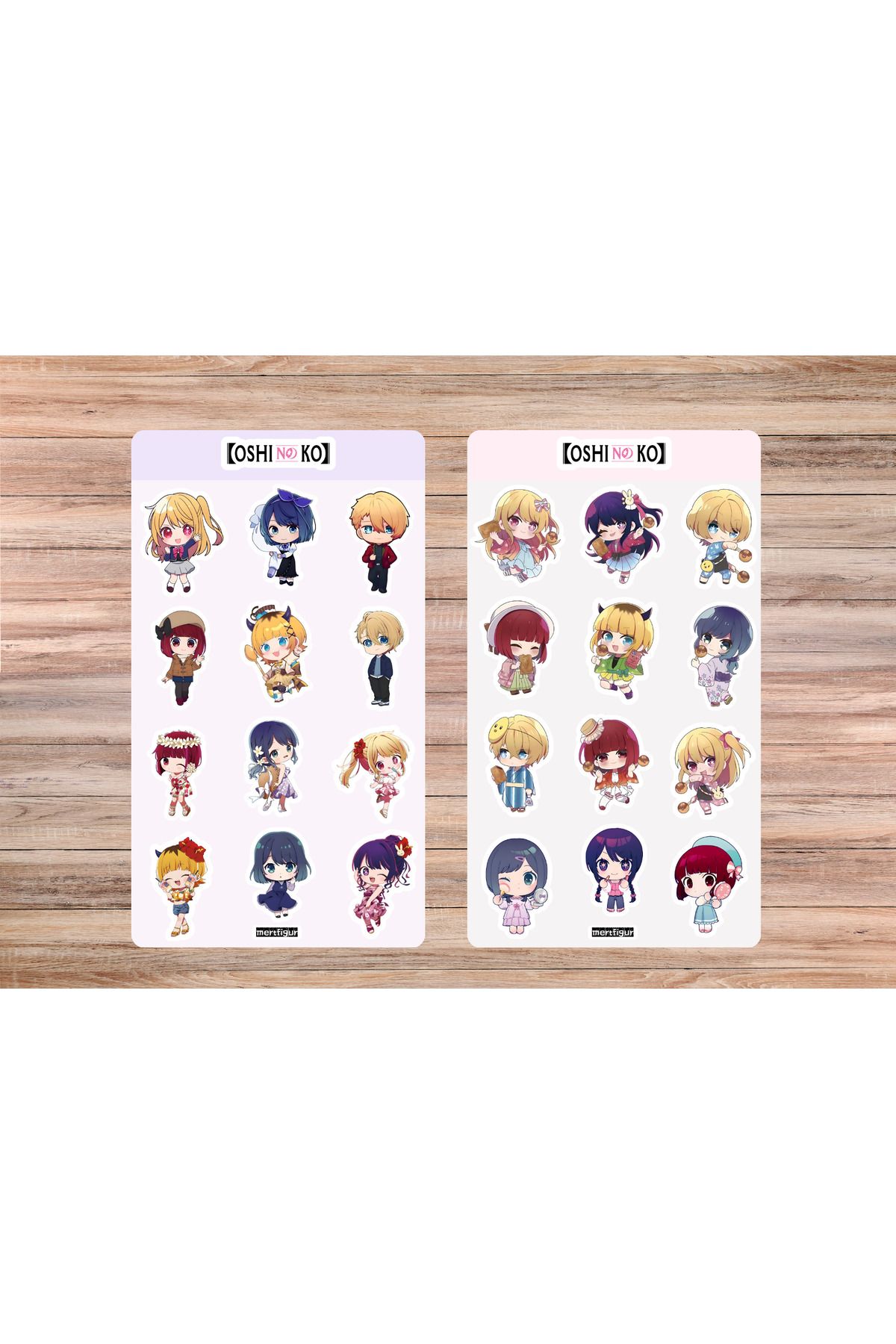 mertfigur Oshi no Ko Ruby Aqua Ai Anime Sticker Etiket
