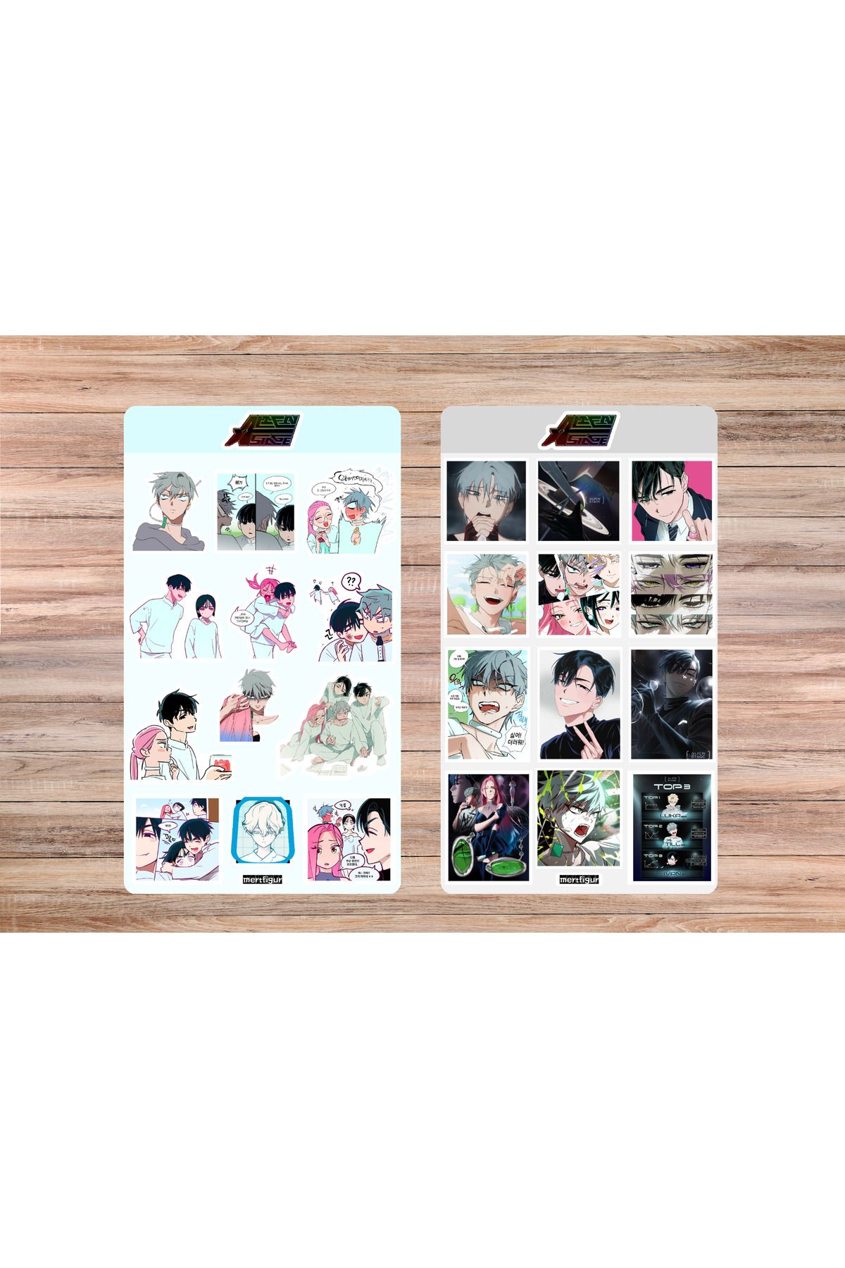 mertfigur Alien Stage Sua Mizi Ivan Till Luca Anime Sticker Etiket
