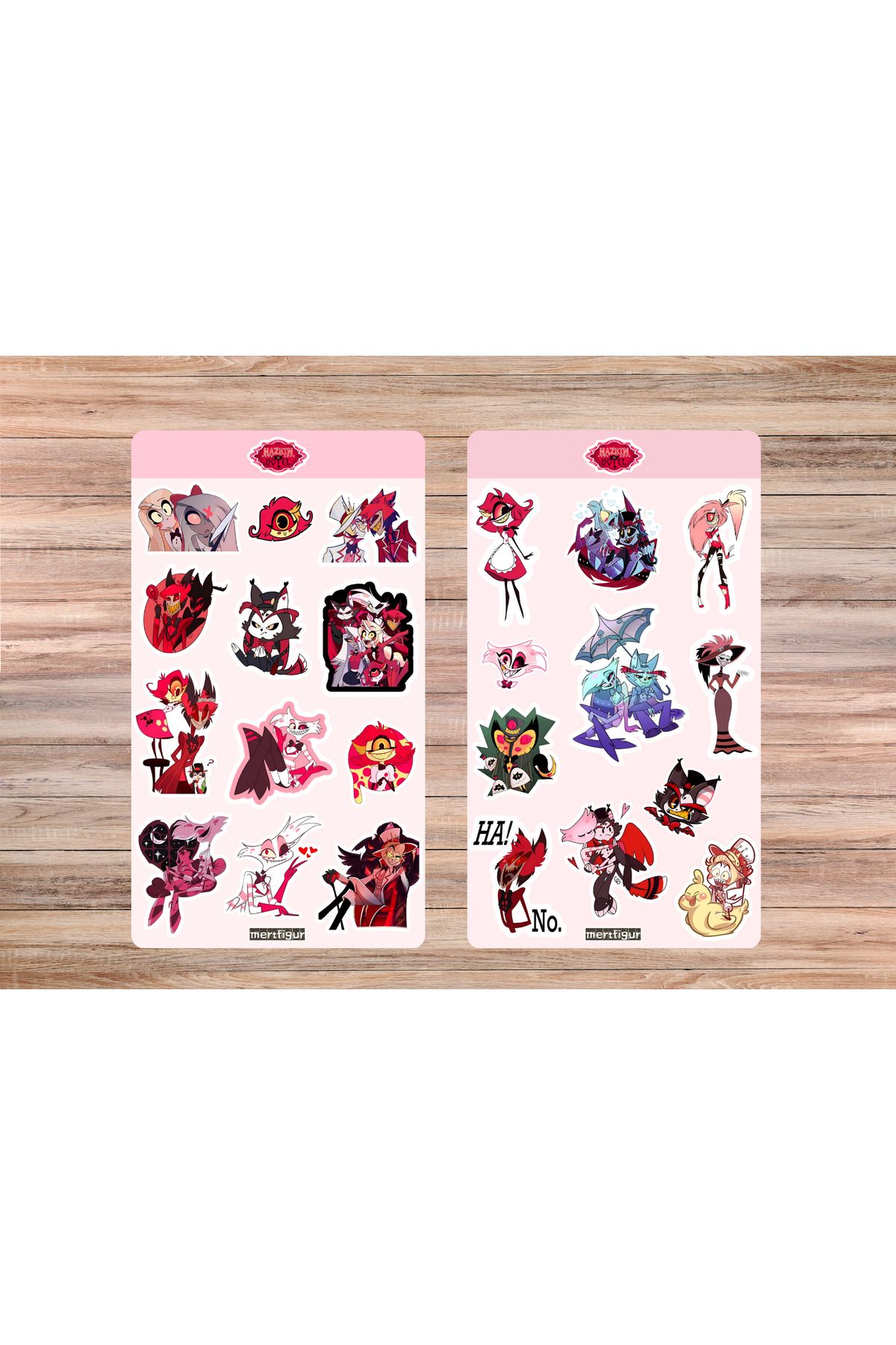 mertfigur Hazbin Hotel Anime Sticker Etiket